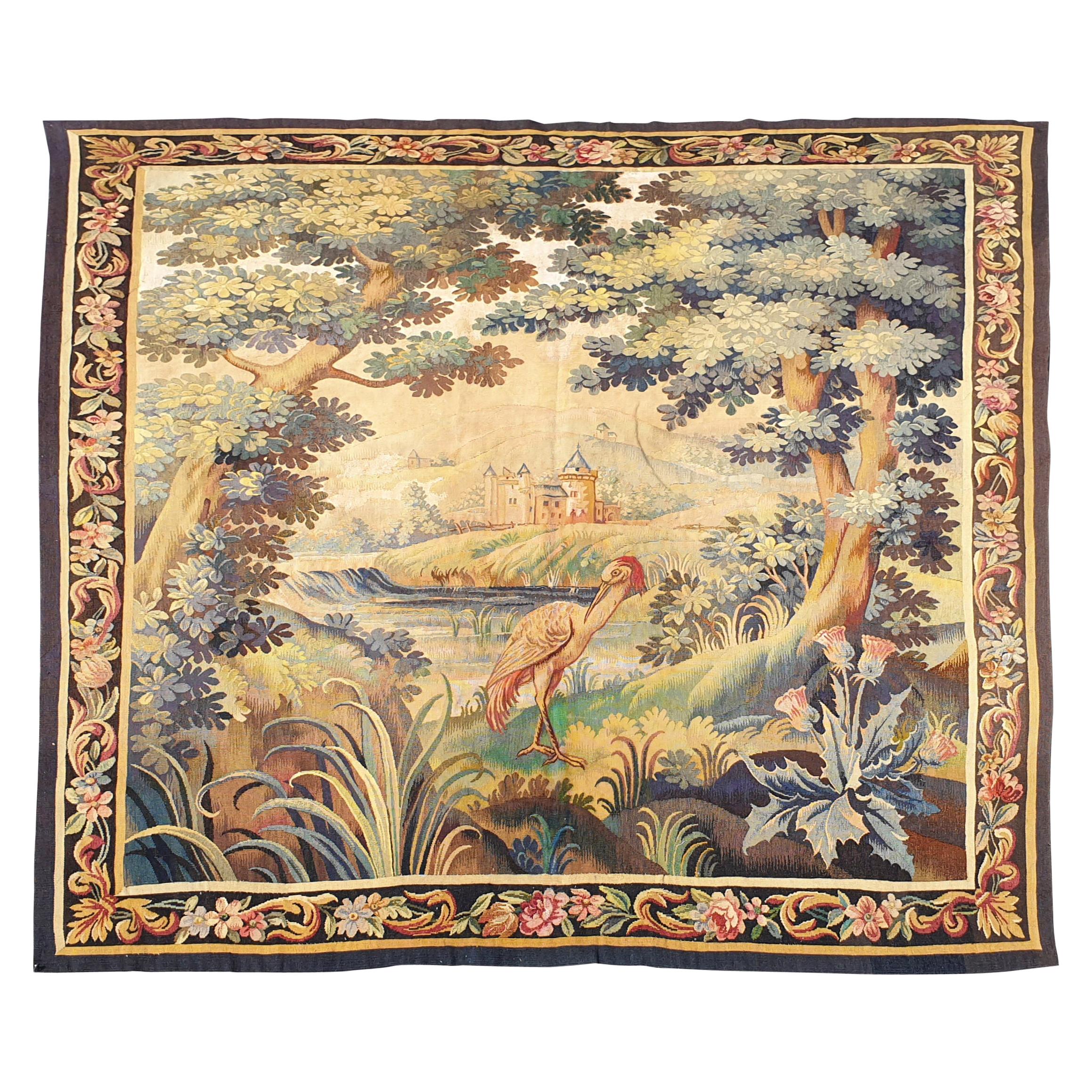 897 -  Aubusson French Antique Tapestry, 19th Century
