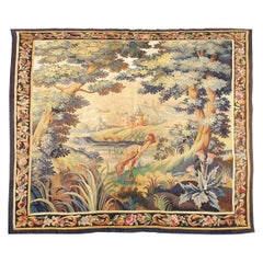 897 -  Aubusson French Antique Tapestry, 19th Century