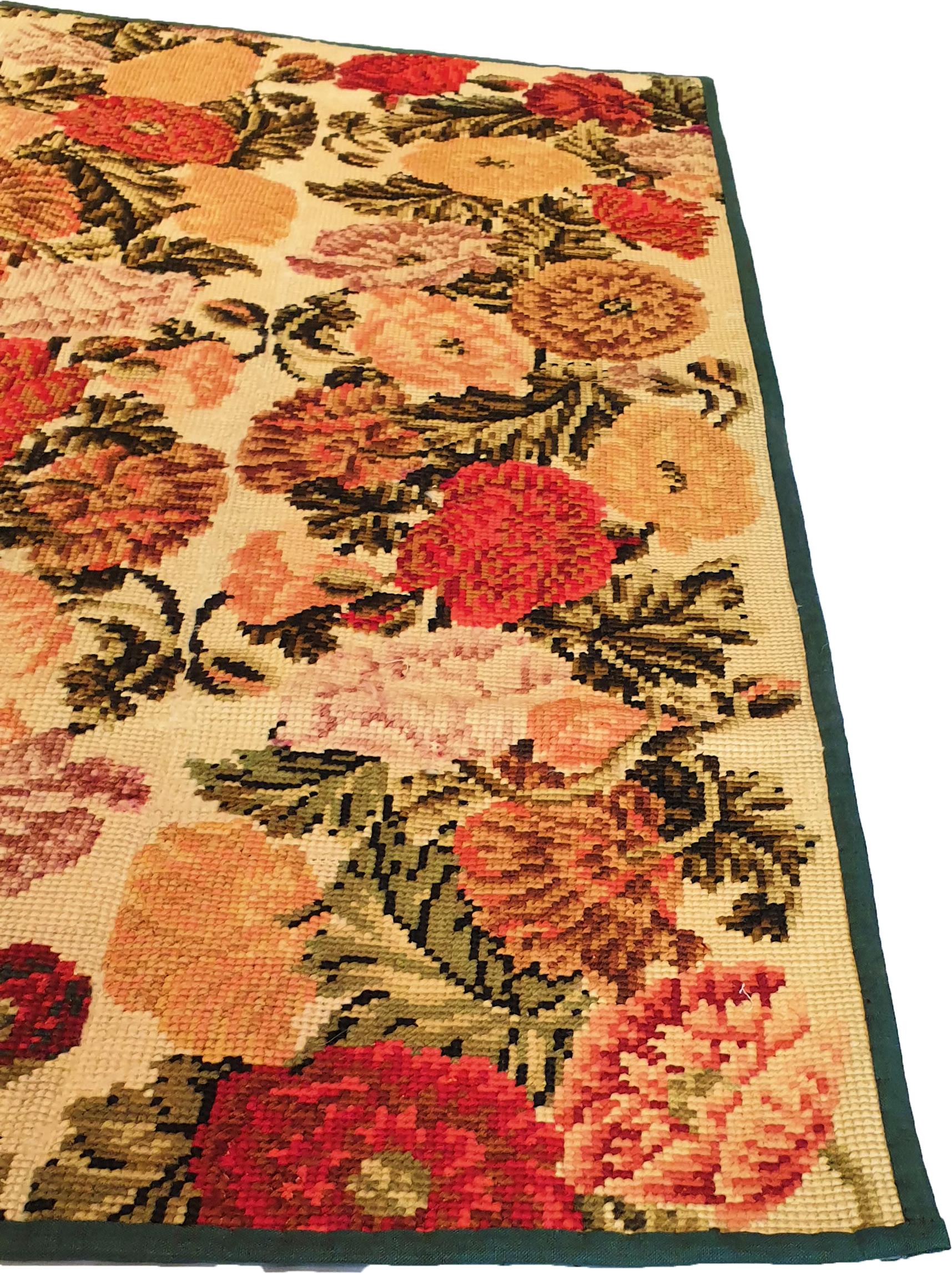 Romantic 668 - Aubusson French Antique Textile ,  19th century. For Sale