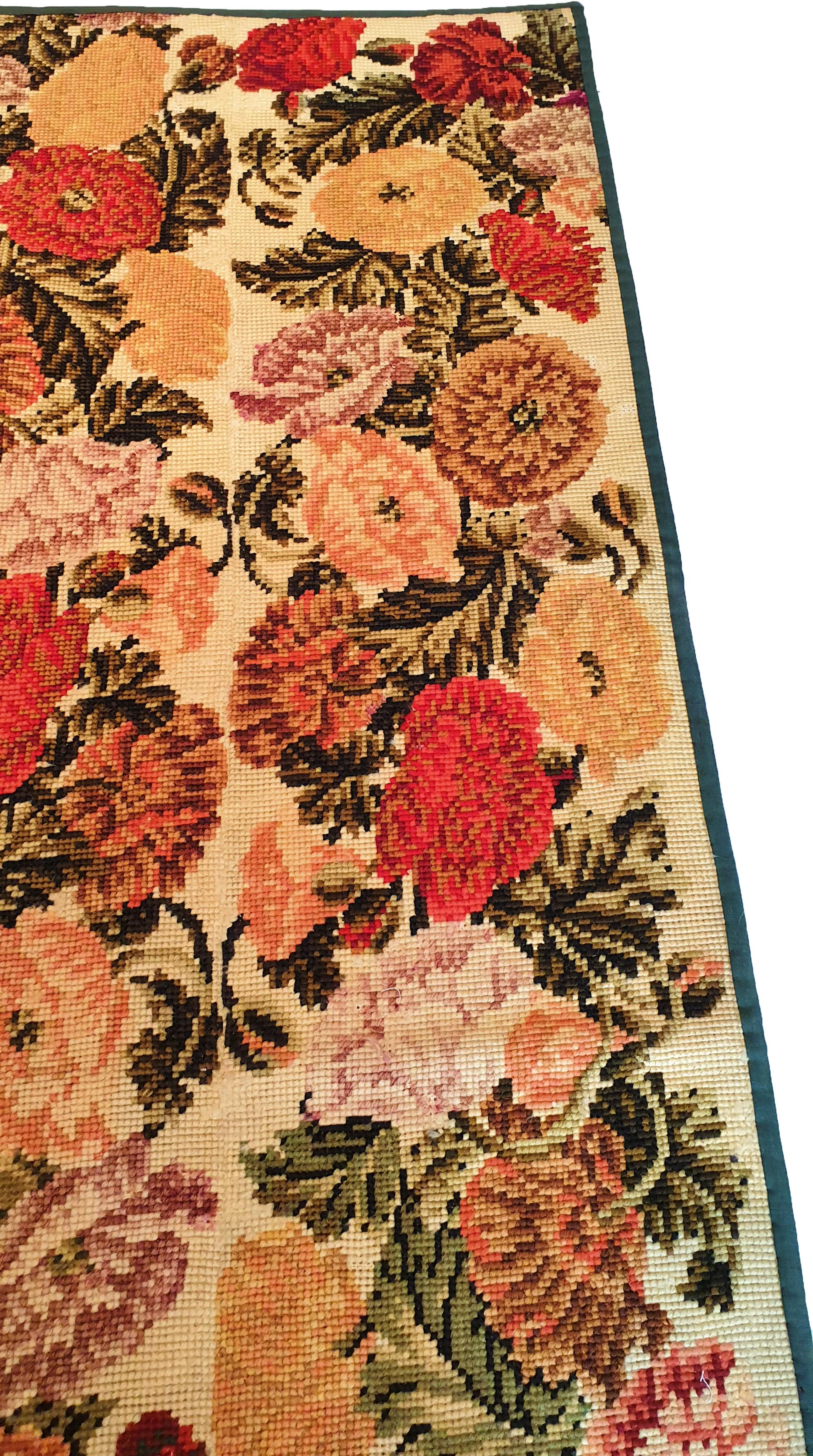 Wool 668 - Aubusson French Antique Textile ,  19th century. For Sale