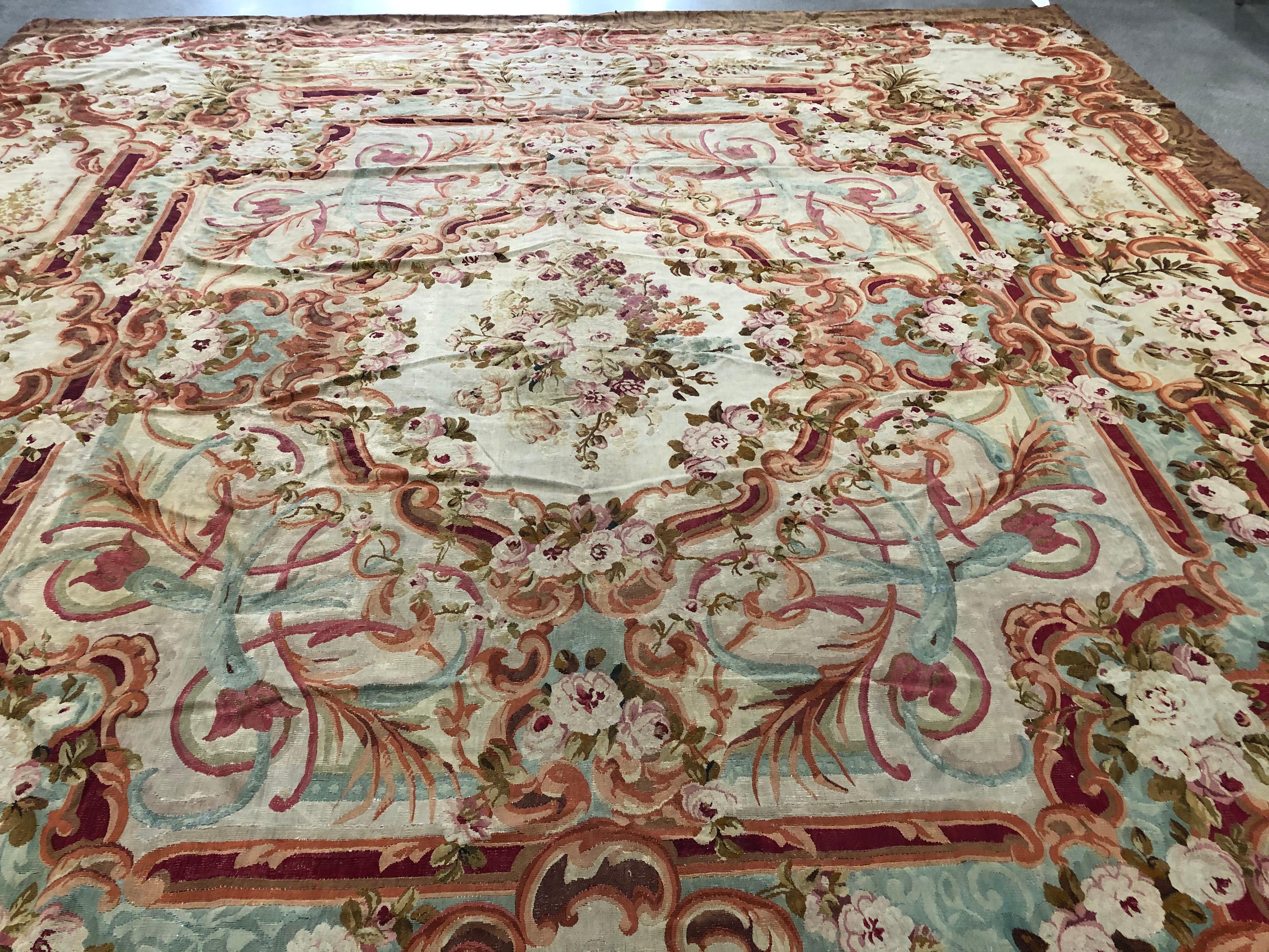 Lana Tappeto francese Aubusson in vendita