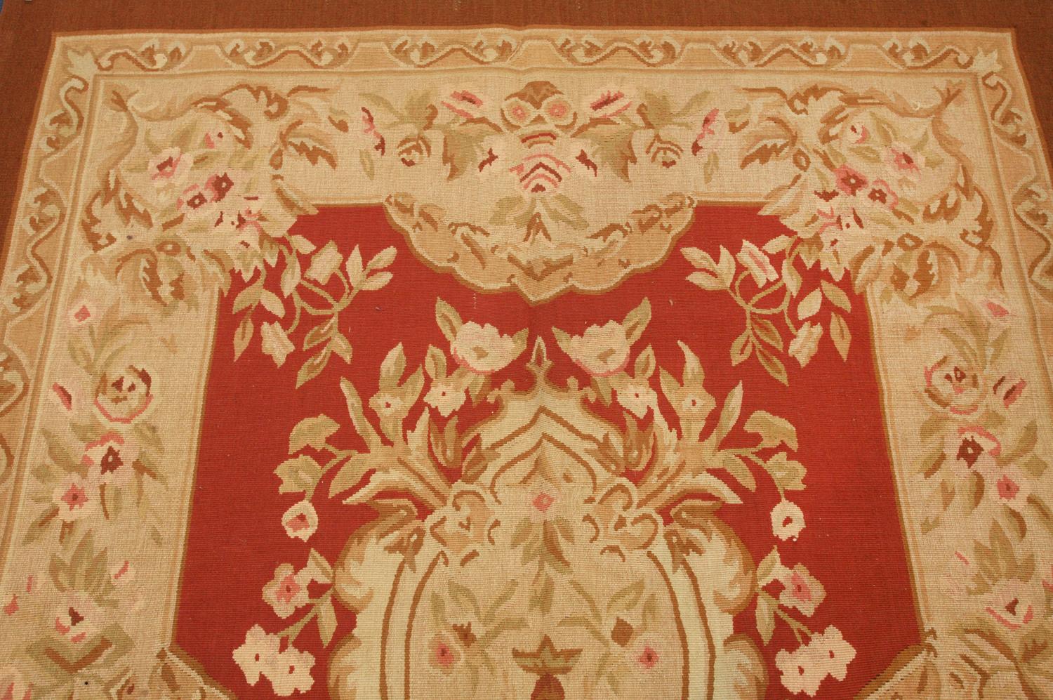Contemporary Aubusson French Style Chinese Flat-weave Rug, 21st Century
