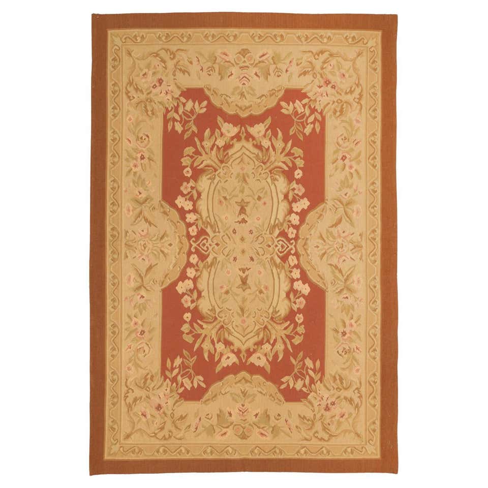 Traditional French Aubusson Style Flat-Weave Rug For Sale at 1stDibs ...