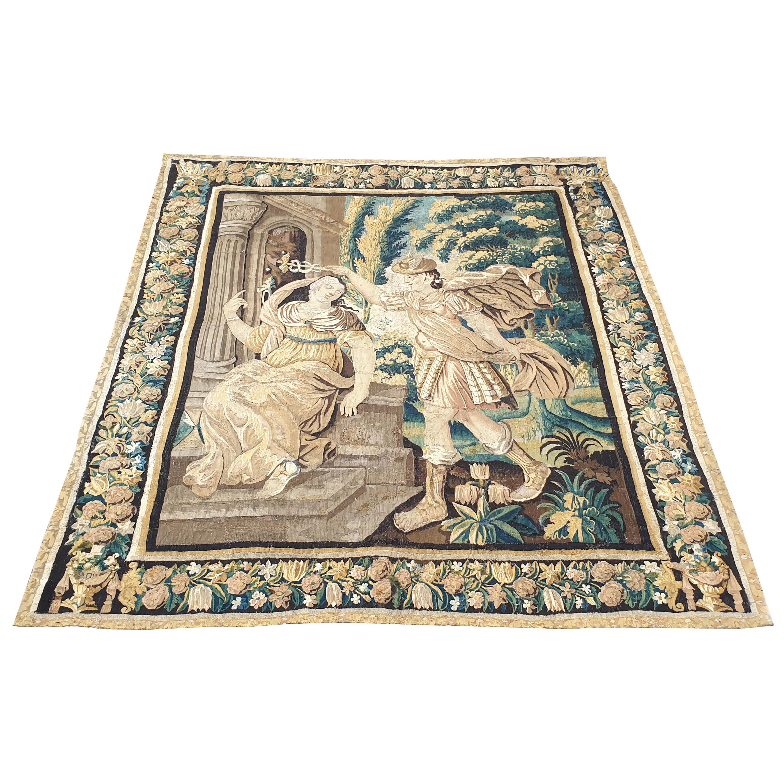 Aubusson French Tapestry, 17th Century, Perfect Condition