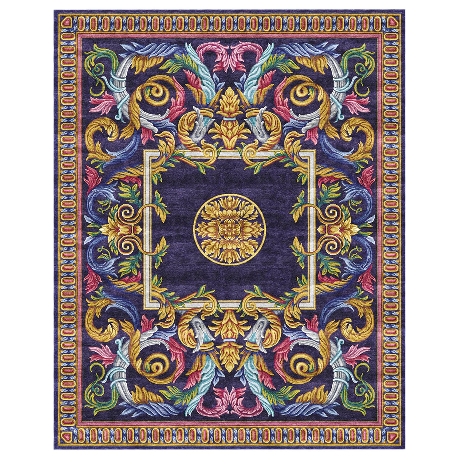 Aubusson Heraldy Heritage - Colorful Luxury Hand Knotted Silk Rug
