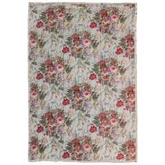 Aubusson-Inspired Rug with Beautiful Floral Bouquet Design