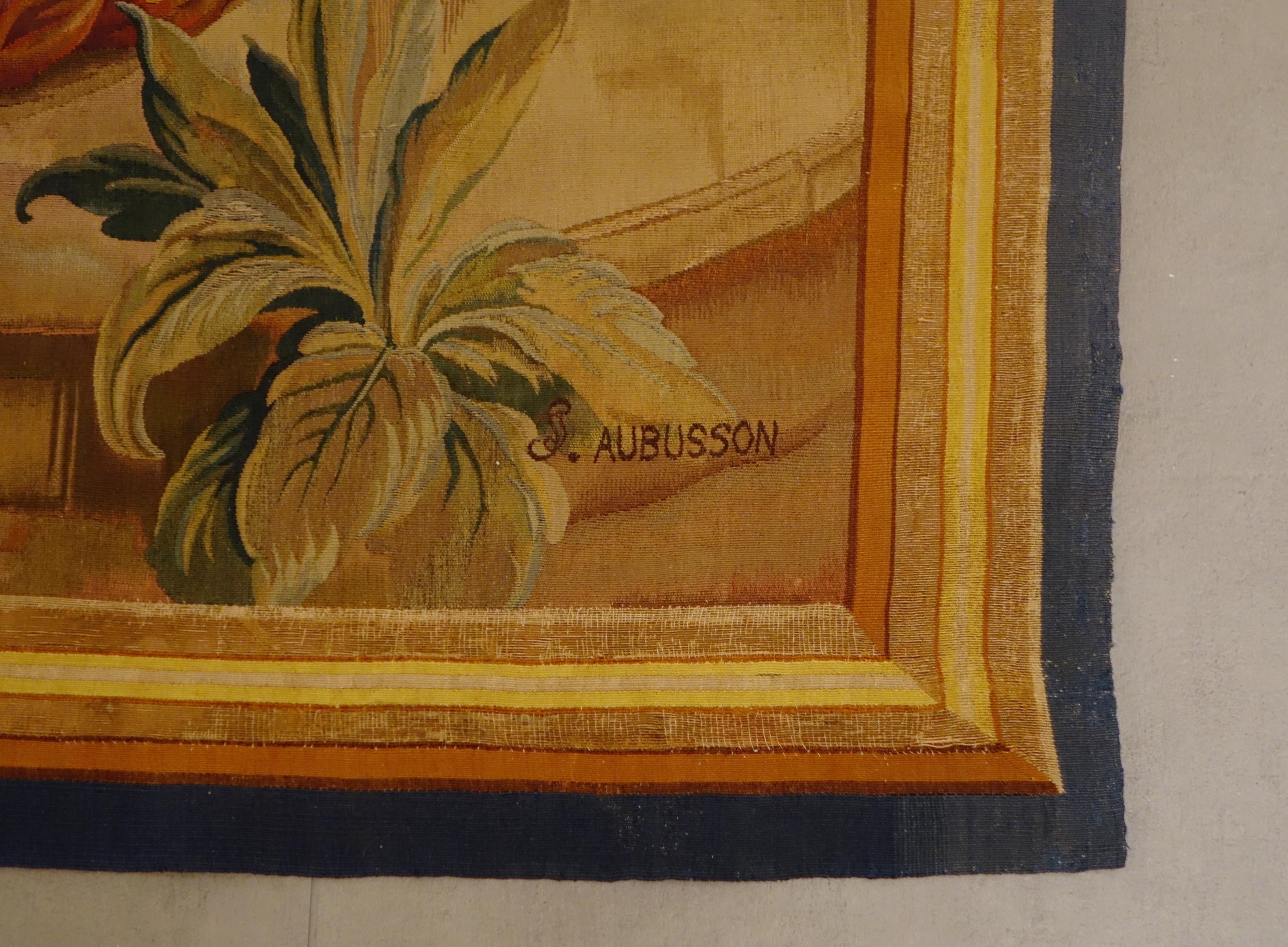 Aubusson Manufacture Tapestry, Initialed, Depicting 