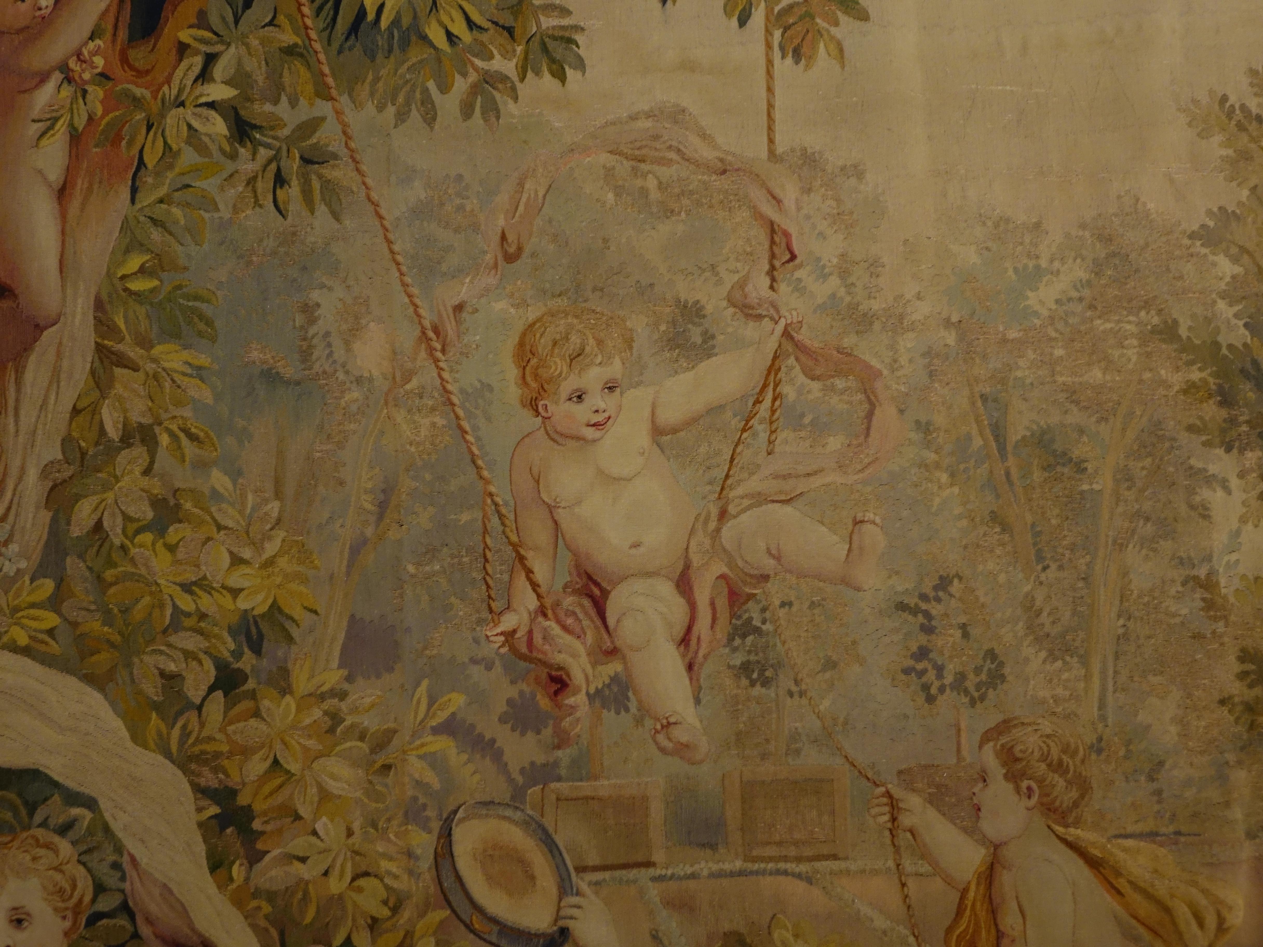 Aubusson Manufacture Tapestry, Initialed, Depicting 