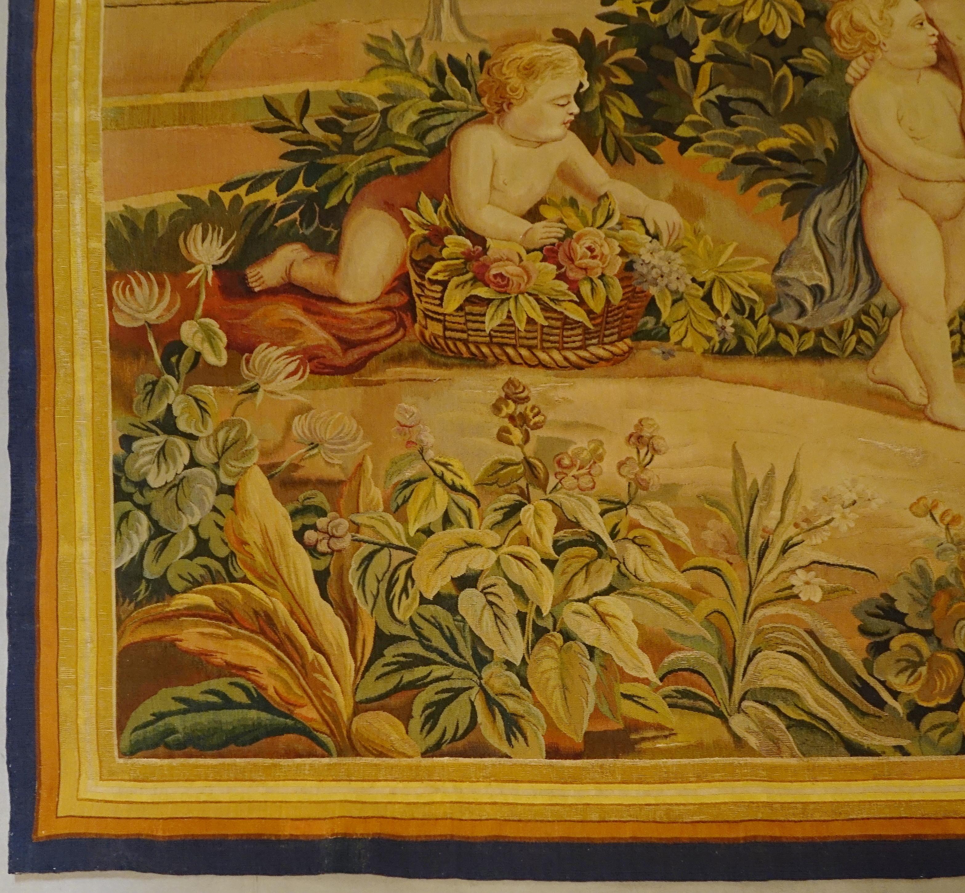 Aubusson Manufacture Tapestry, Initialed, Depicting 