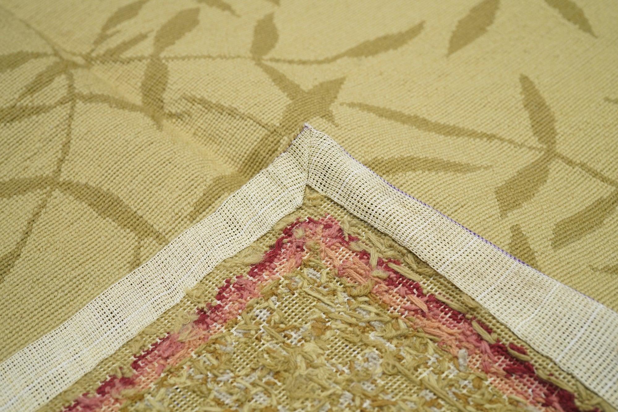 Aubusson Needle Point Wool Weave Rug 7'10'' x 9'11'' For Sale 3