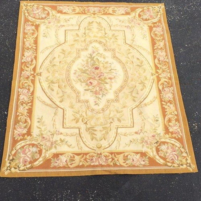 Aubusson Needlepoint Rug New, Unused For Sale at 1stdibs