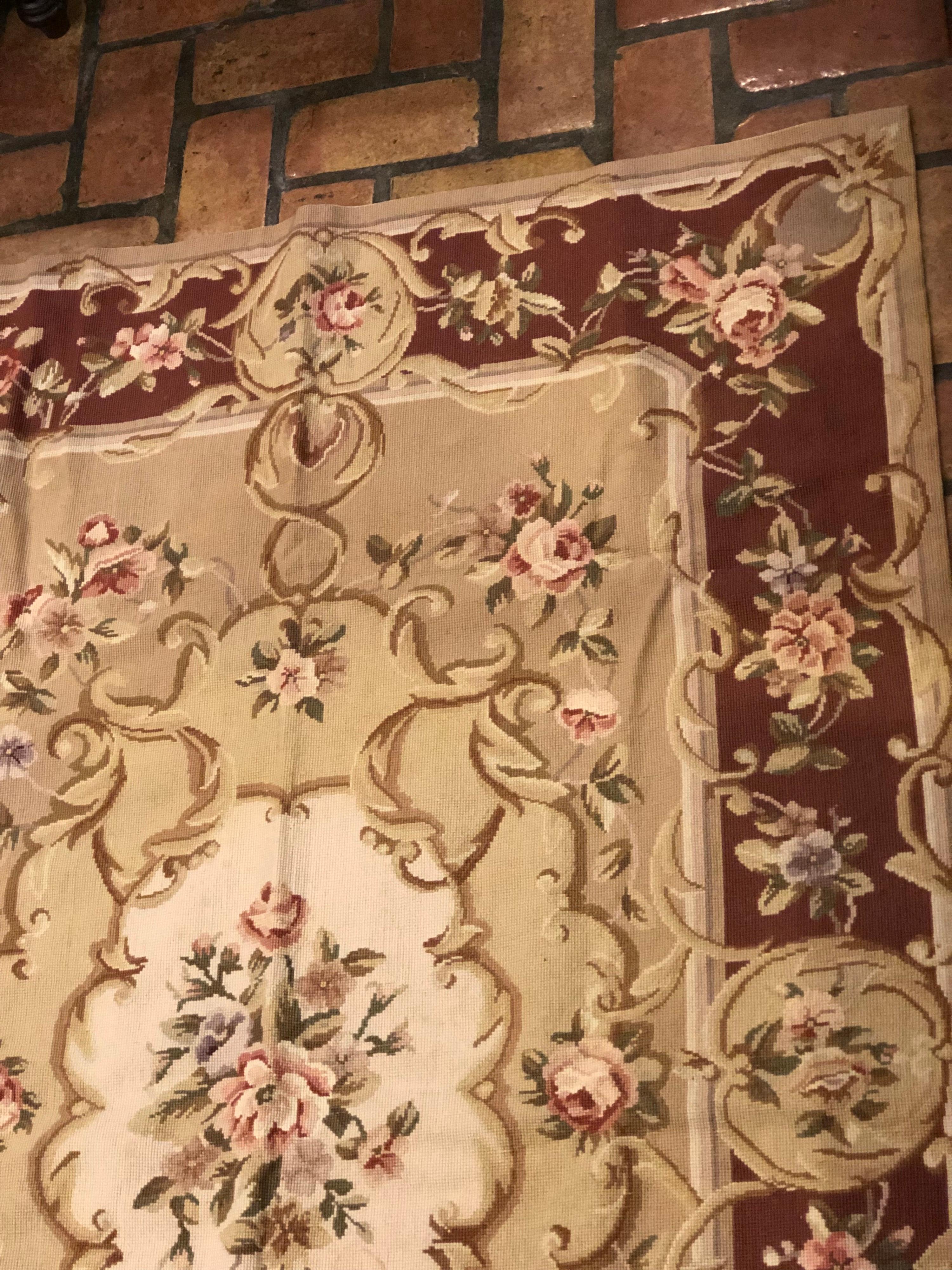 Aubusson Needlepoint Rug New Unused 4' x 6' 2