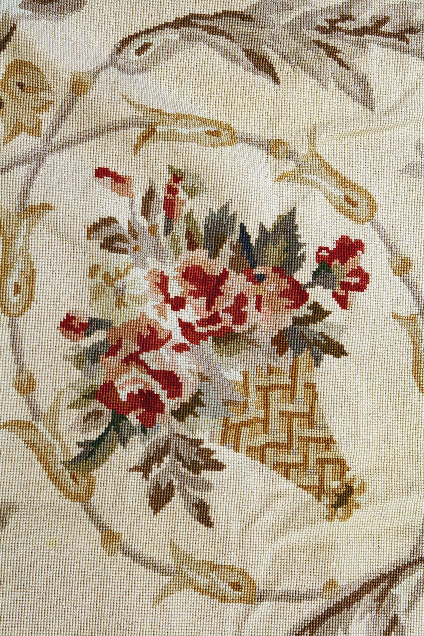Wool Aubusson Needlepoint  Rug 8 x  10 For Sale
