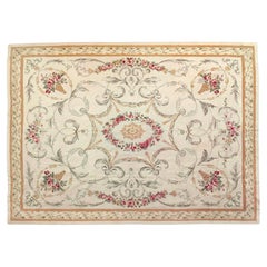 Used Aubusson Needlepoint  Rug 8 x  10