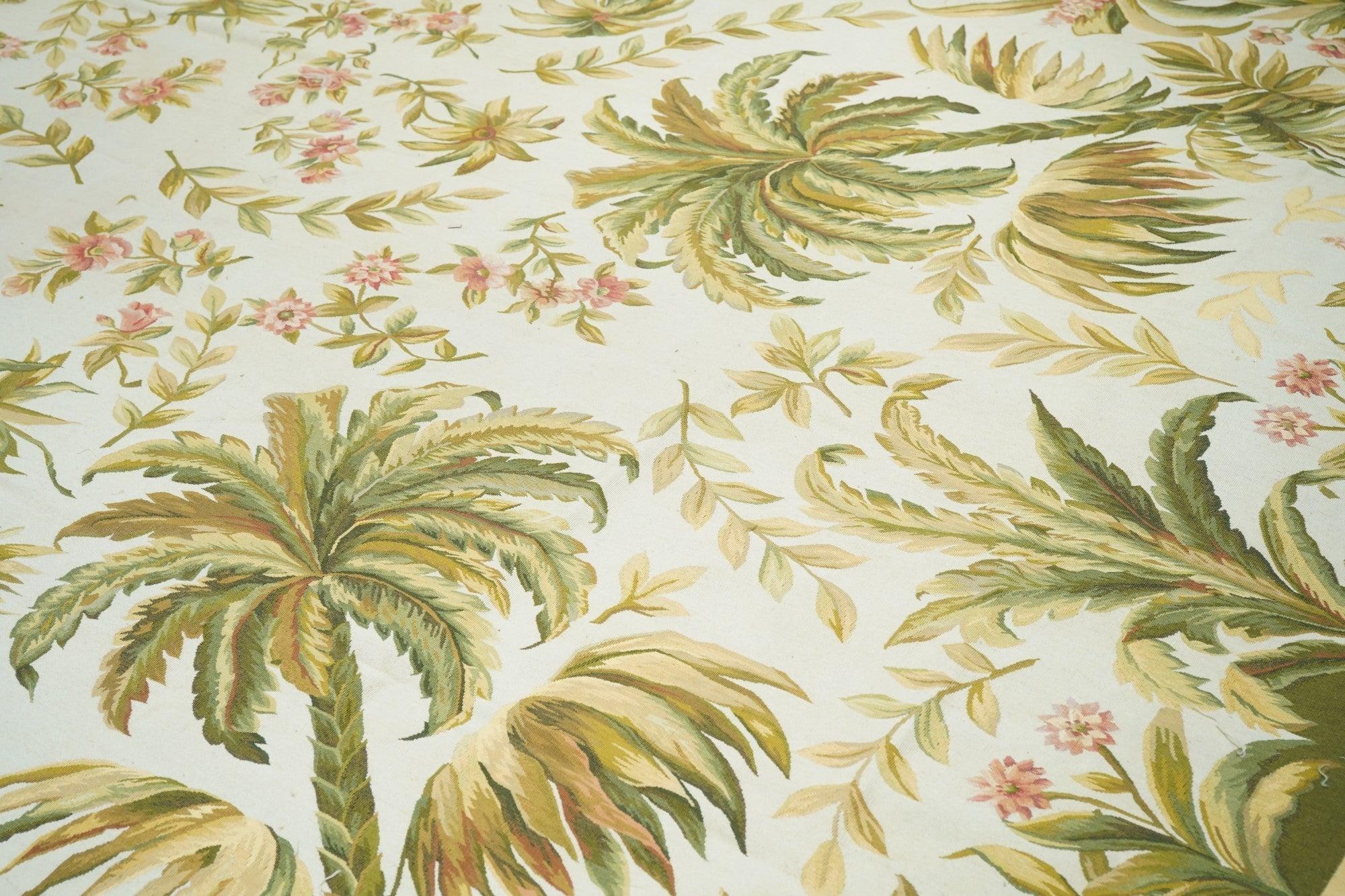 Wool Aubusson Rug 10' x 13'11'' For Sale