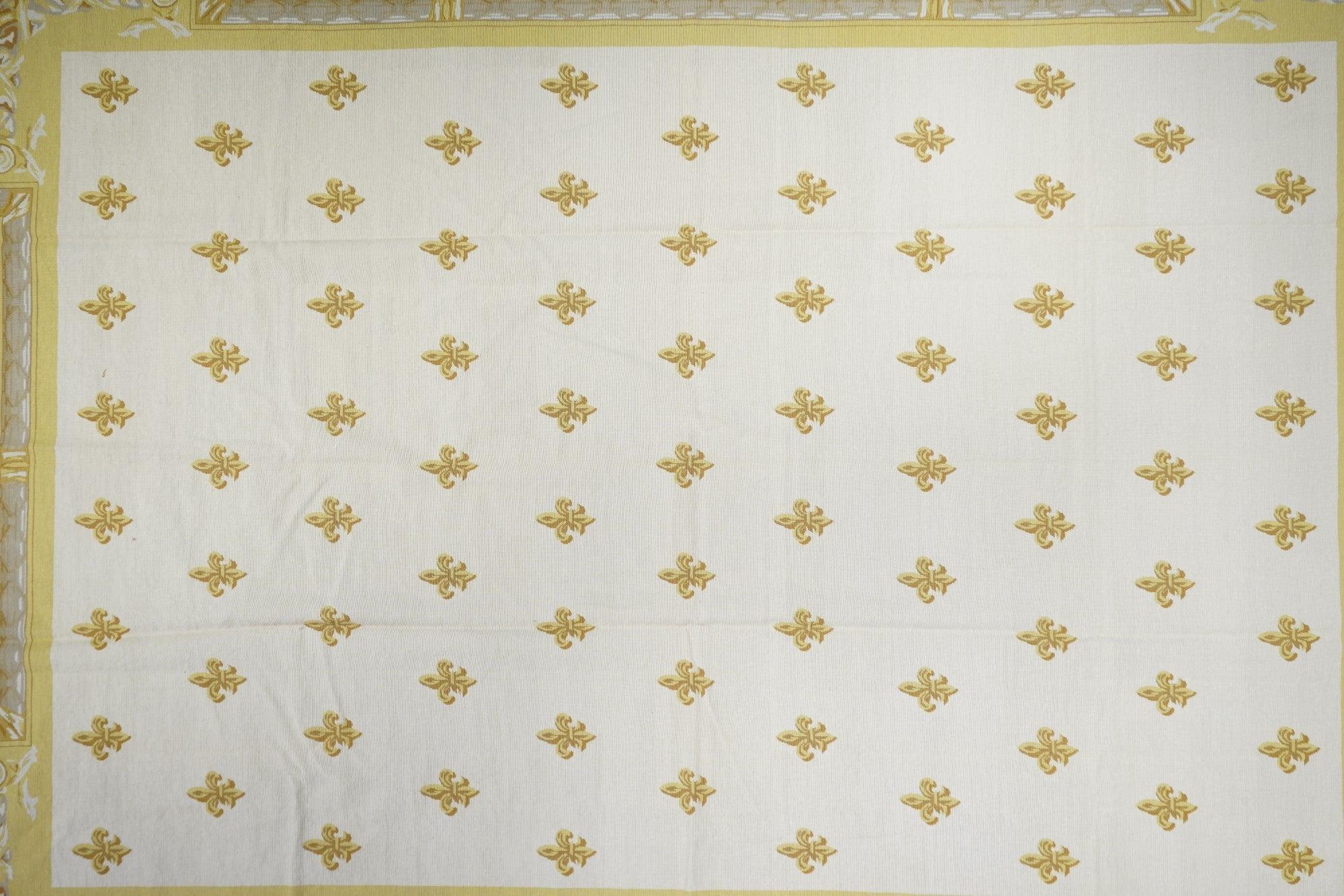 Contemporary Aubusson Rug 10 x 13.9 For Sale