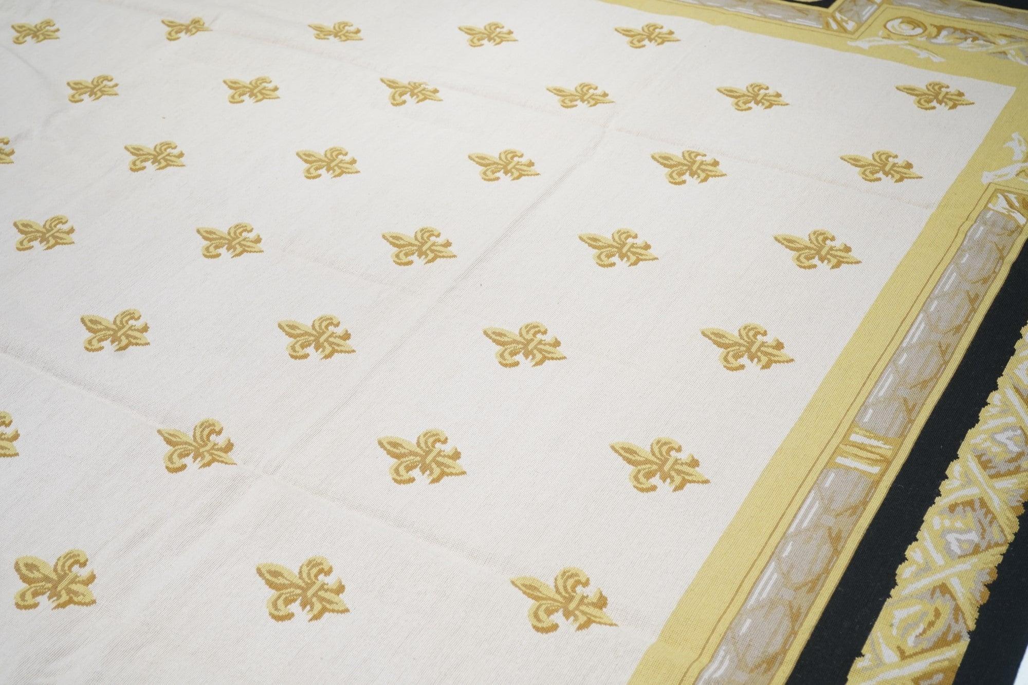 Wool Aubusson Rug 10 x 13.9 For Sale