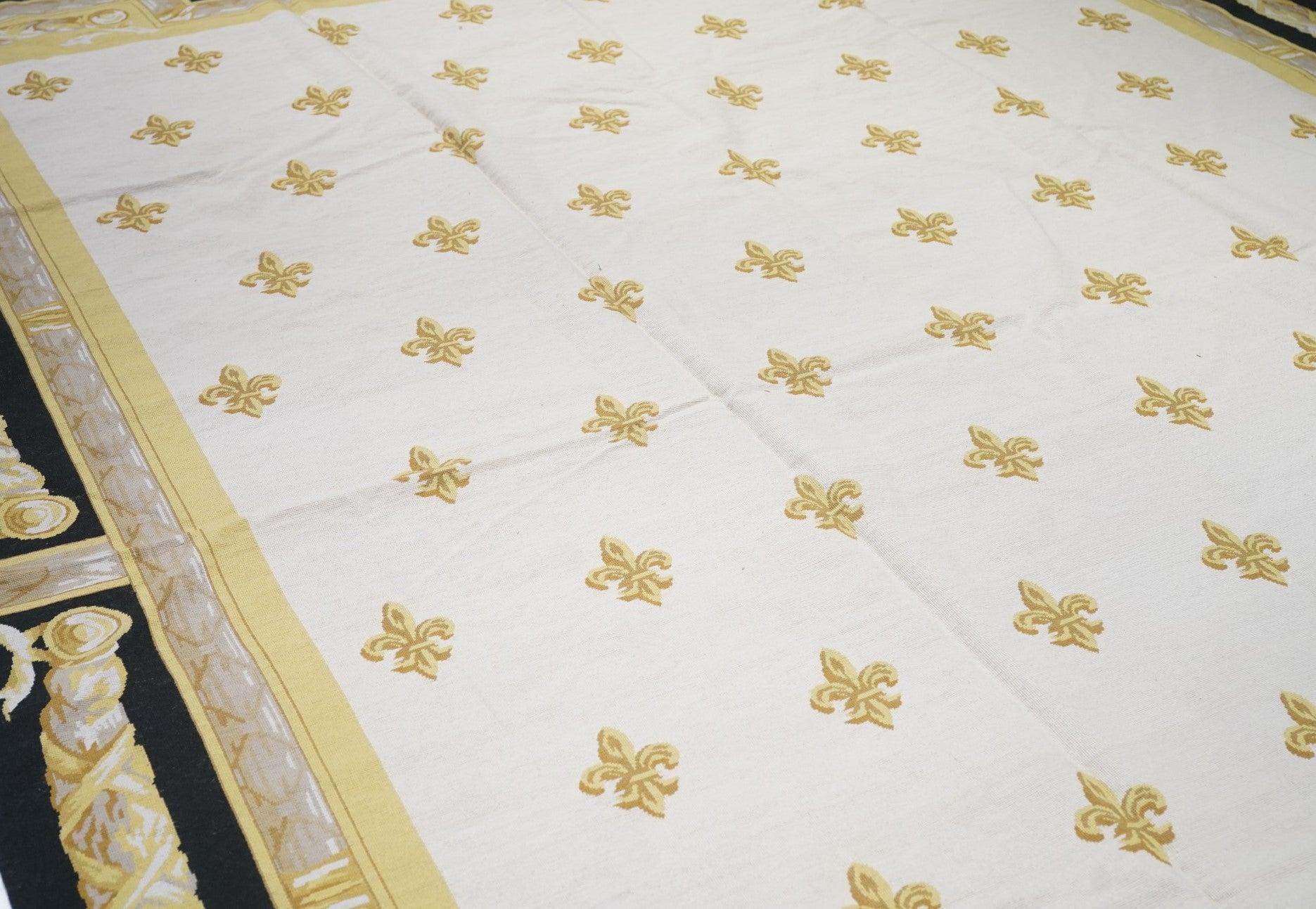 Aubusson Rug 10 x 13.9 For Sale 1