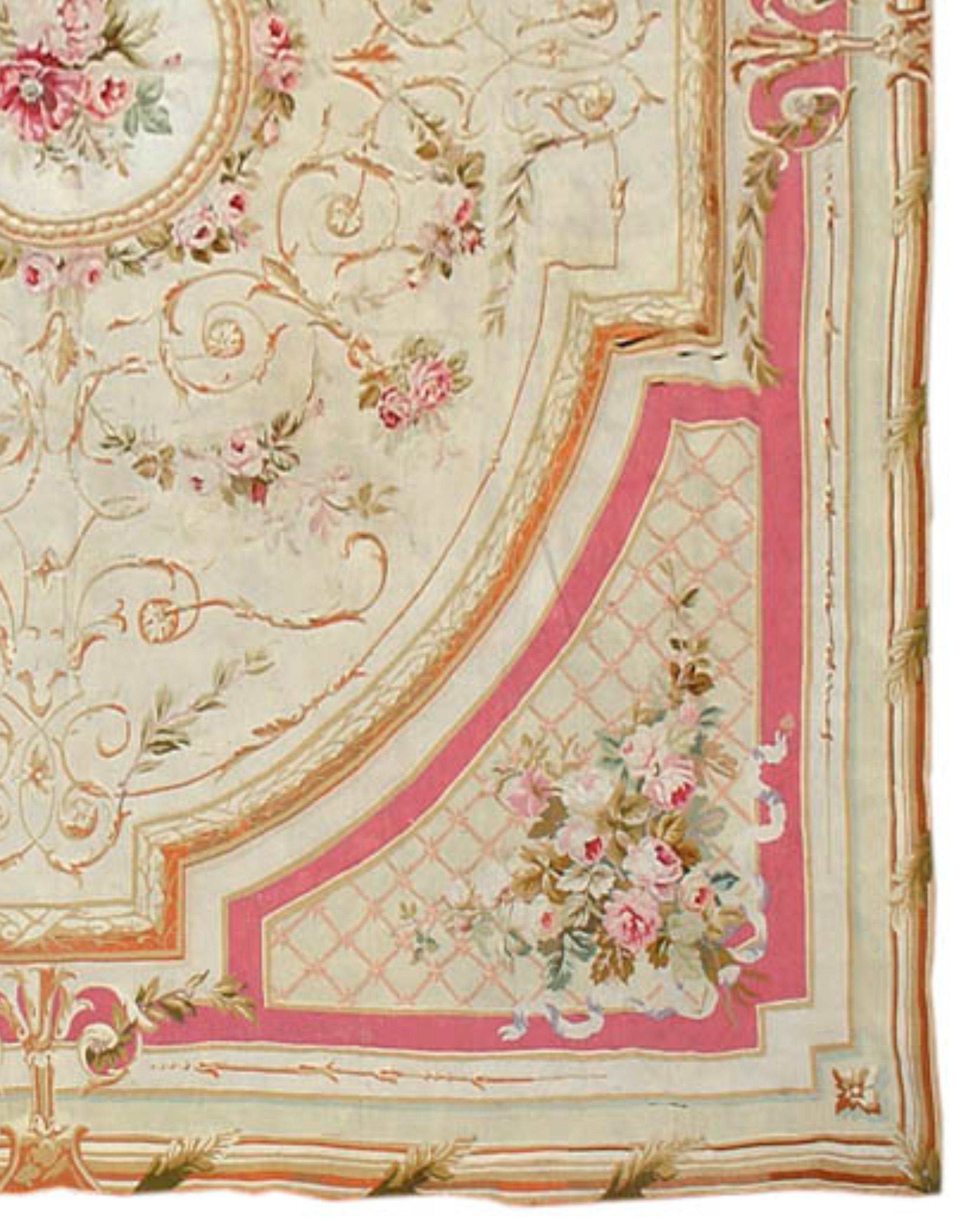 Aubusson Rug, 19th century In Excellent Condition For Sale In San Francisco, CA