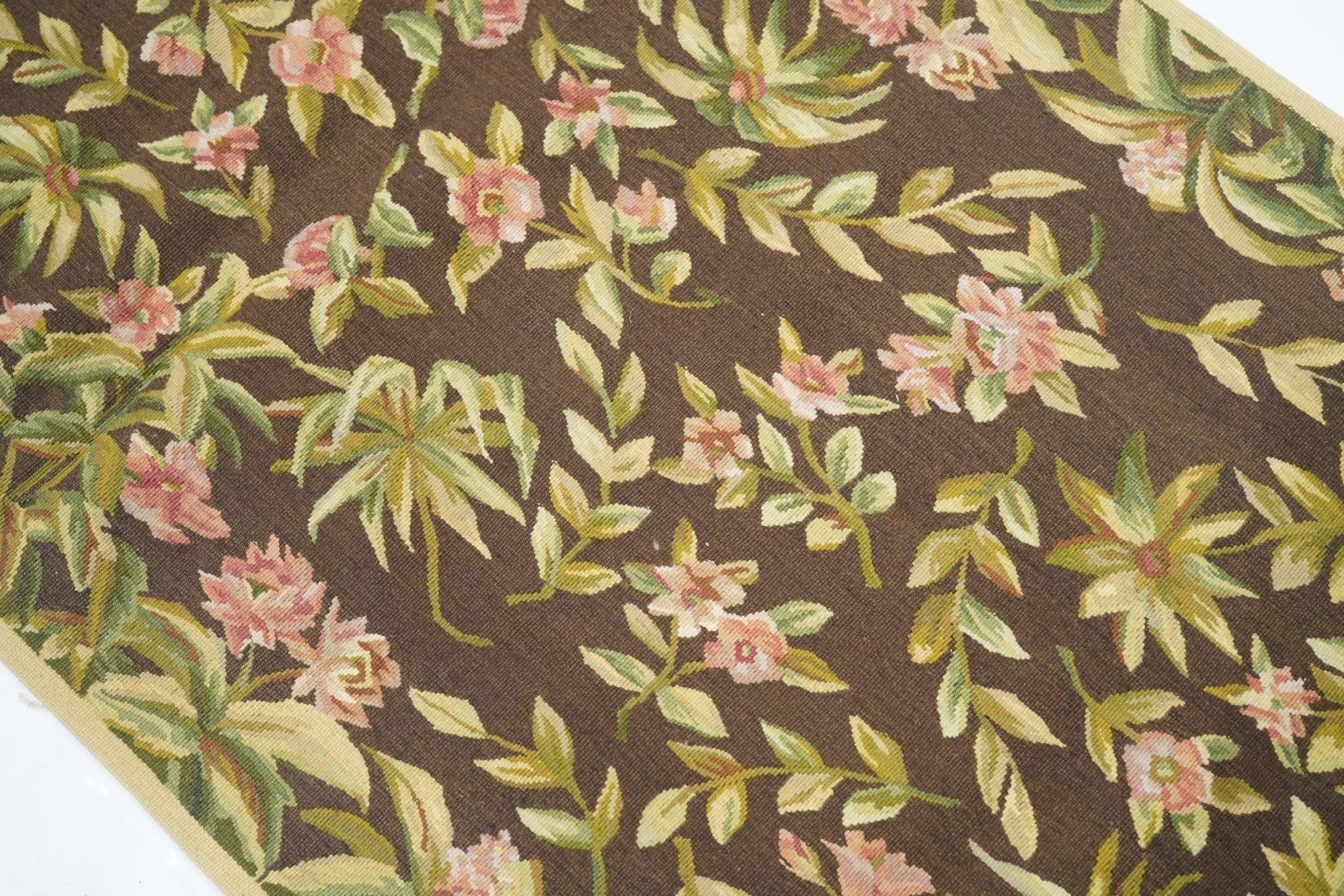 Francese Tappeto Aubusson 2'5'' x 8'0'' in vendita