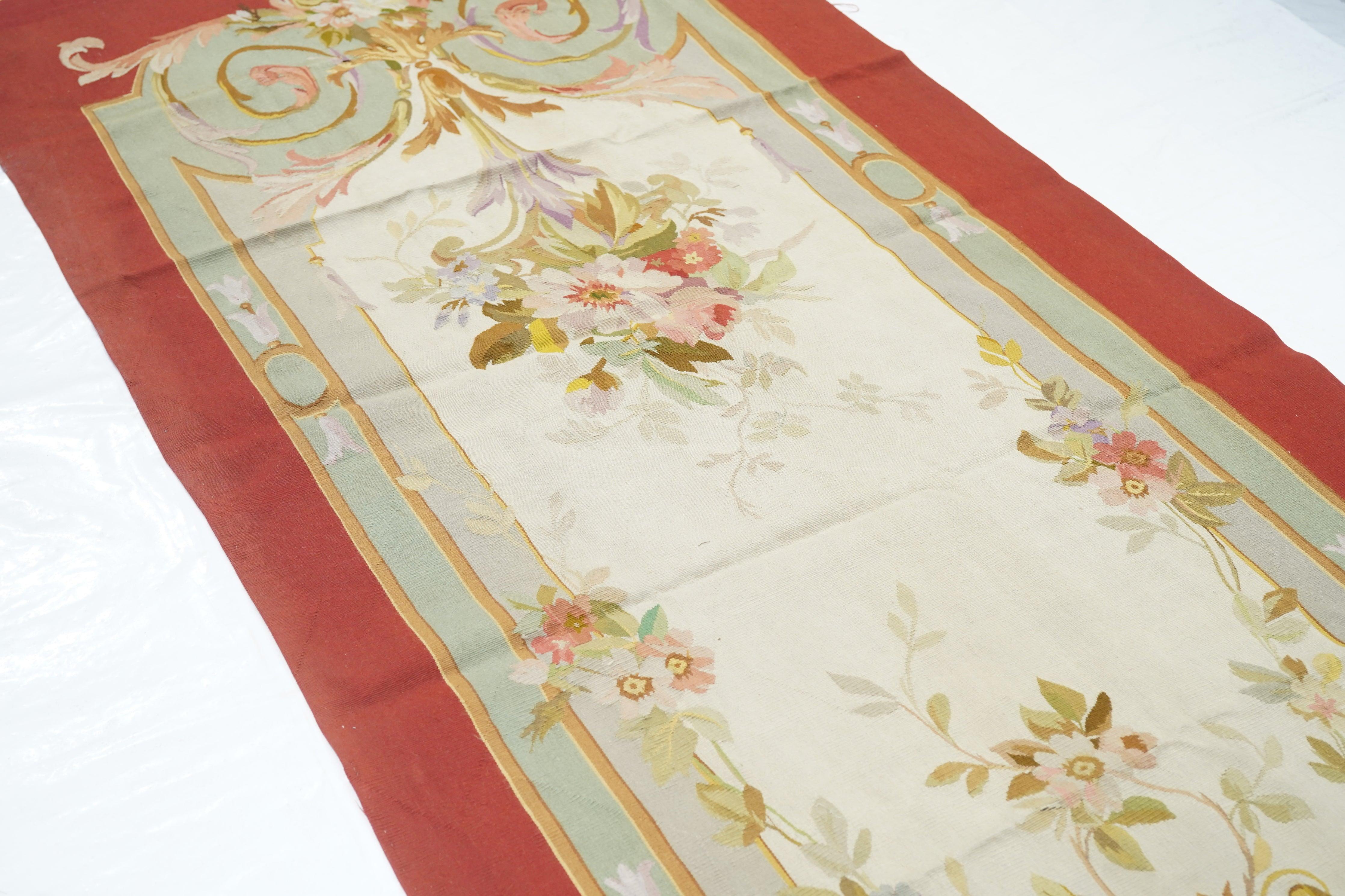 Aubusson Rug 3'10'' x 10'3'' For Sale 1