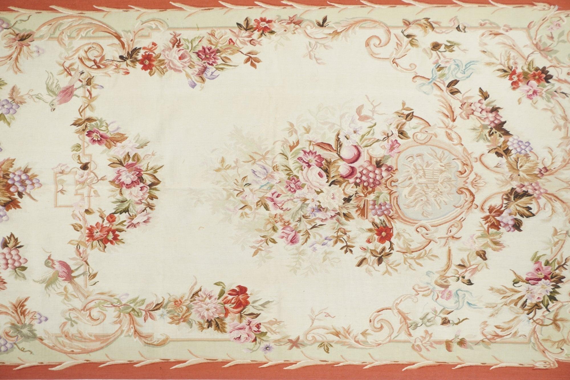 Francese Tappeto Aubusson 4'4'' x 8'3'' in vendita