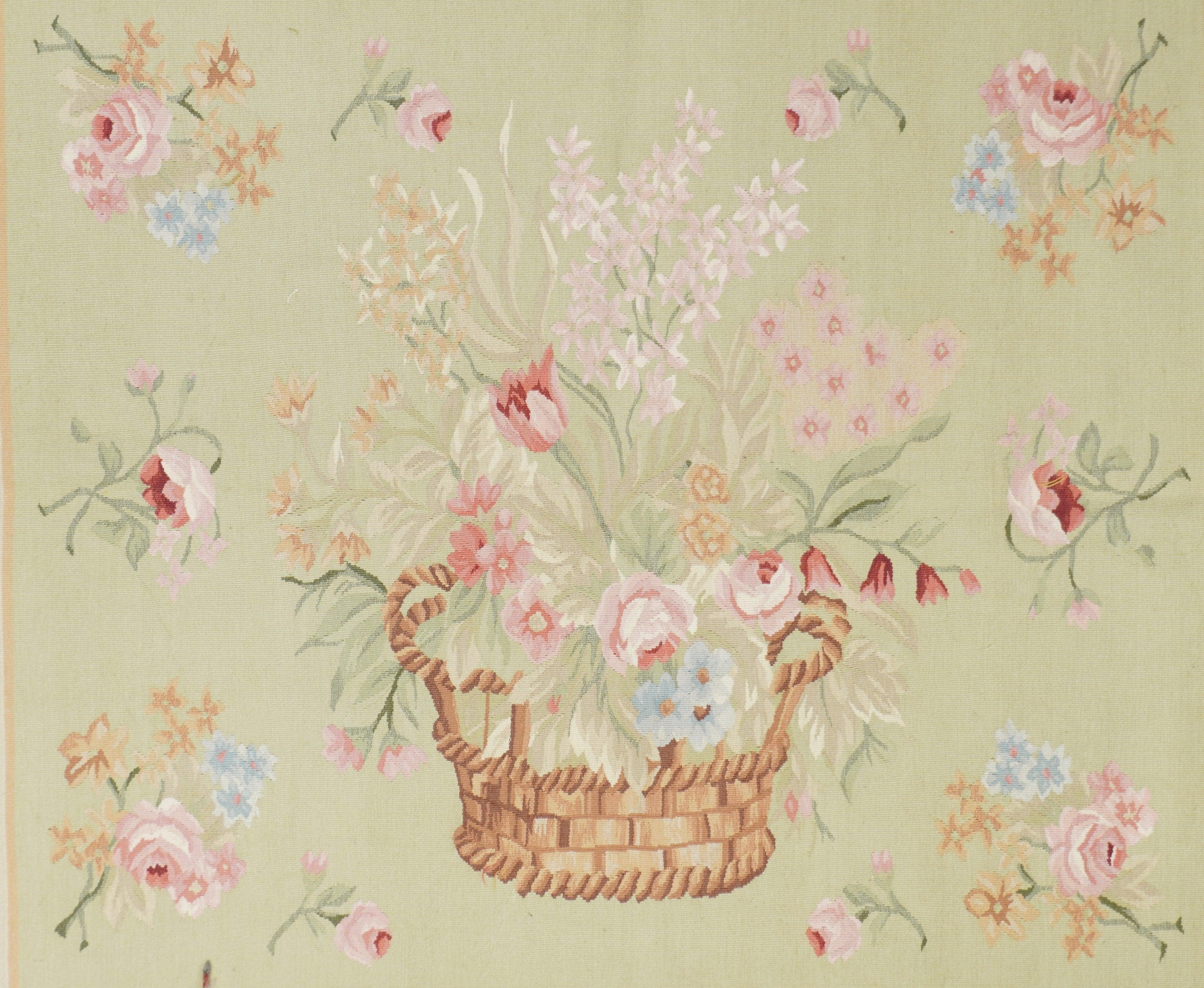 French Aubusson Rug 4'6'' x 4'11'' For Sale