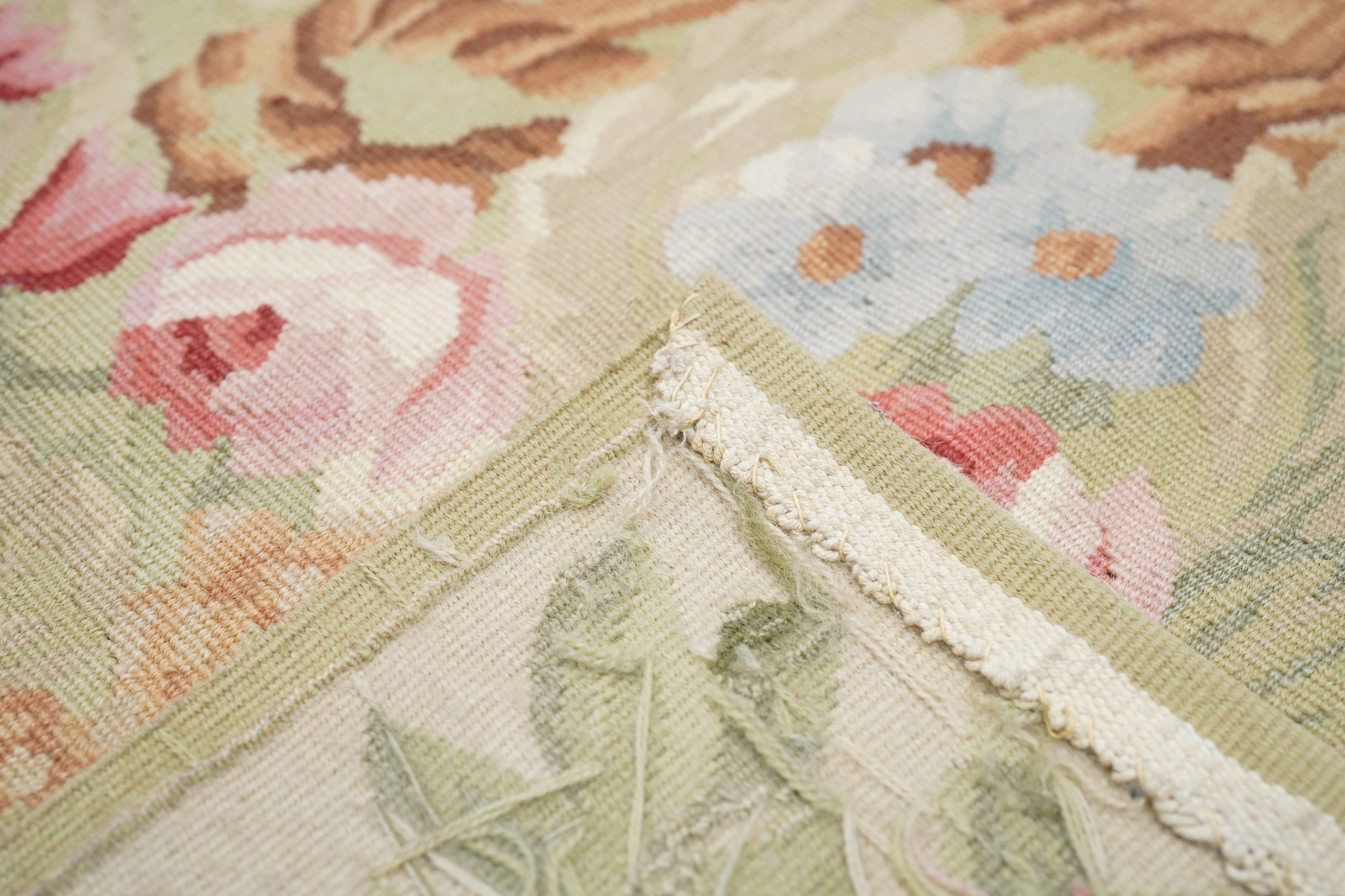 Aubusson Rug 4'6'' x 4'11'' For Sale 1