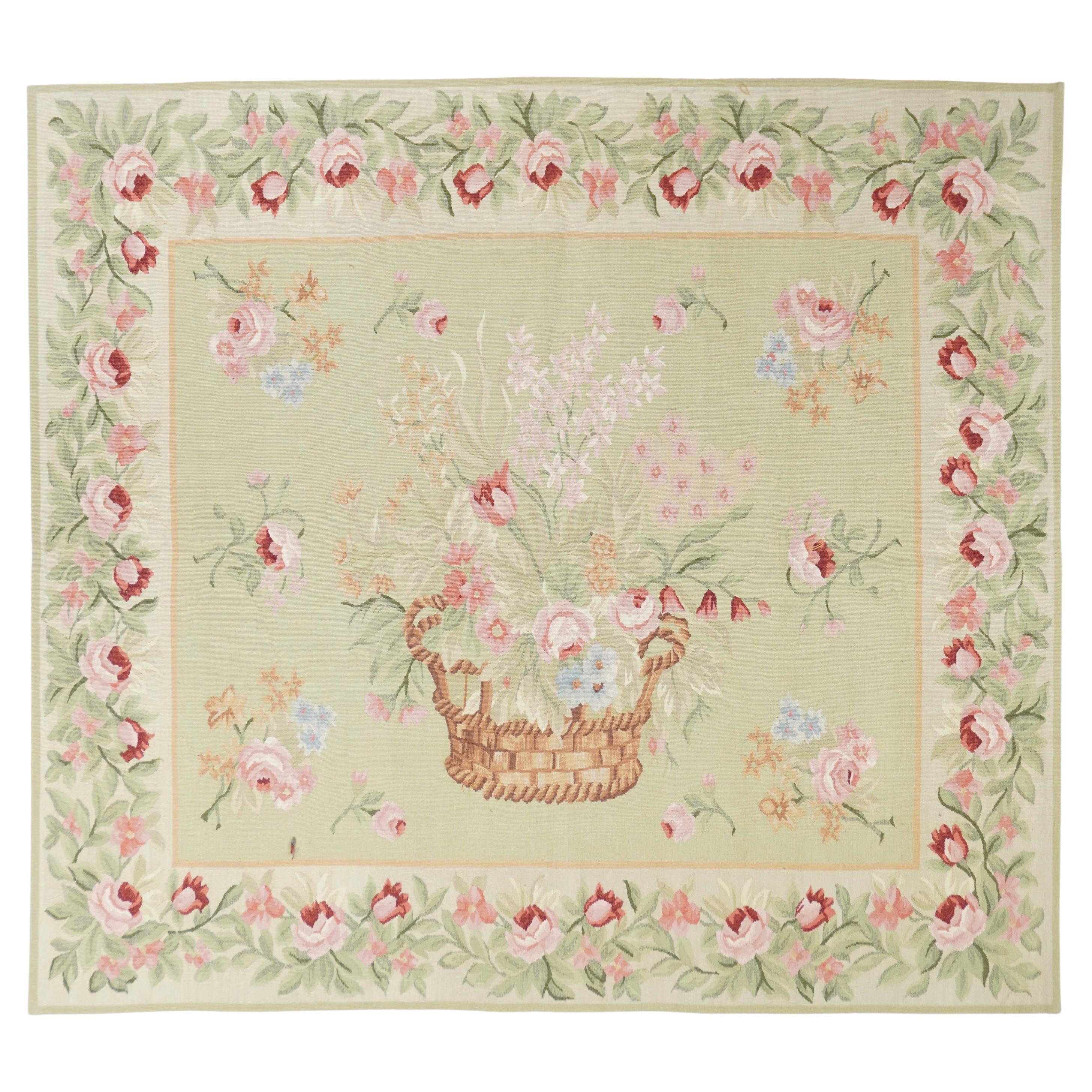 Aubusson Rug 4'6'' x 4'11'' For Sale