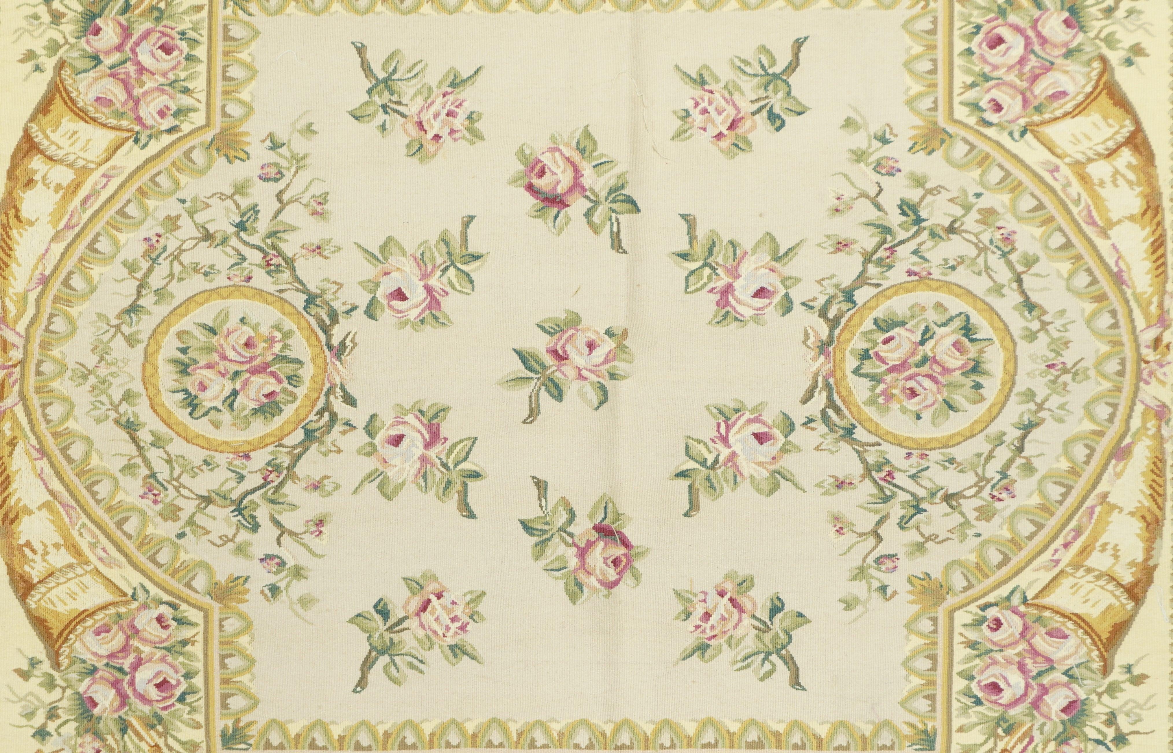 French Aubusson Rug 5'0