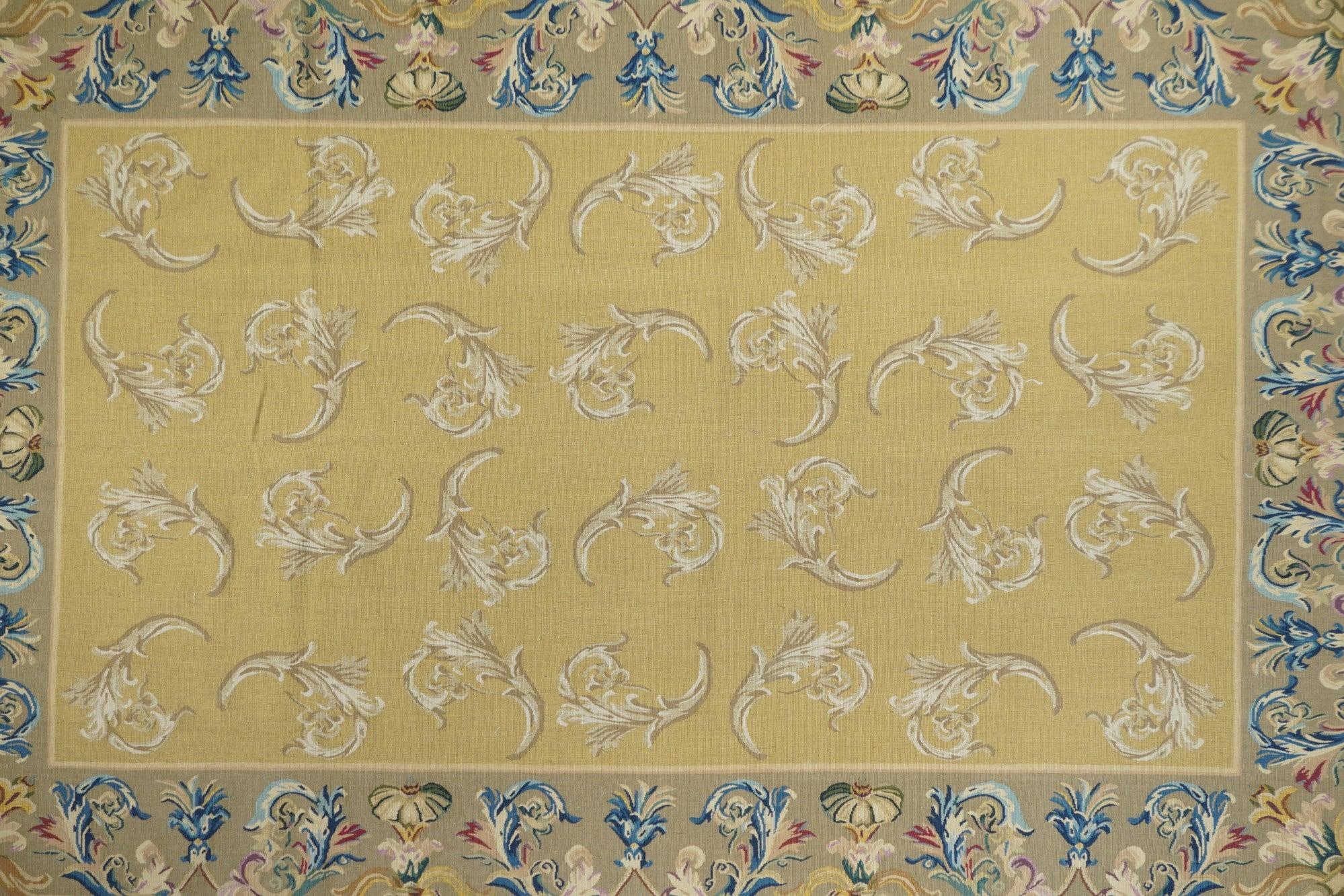 French Aubusson Rug 5'10'' x 9'0