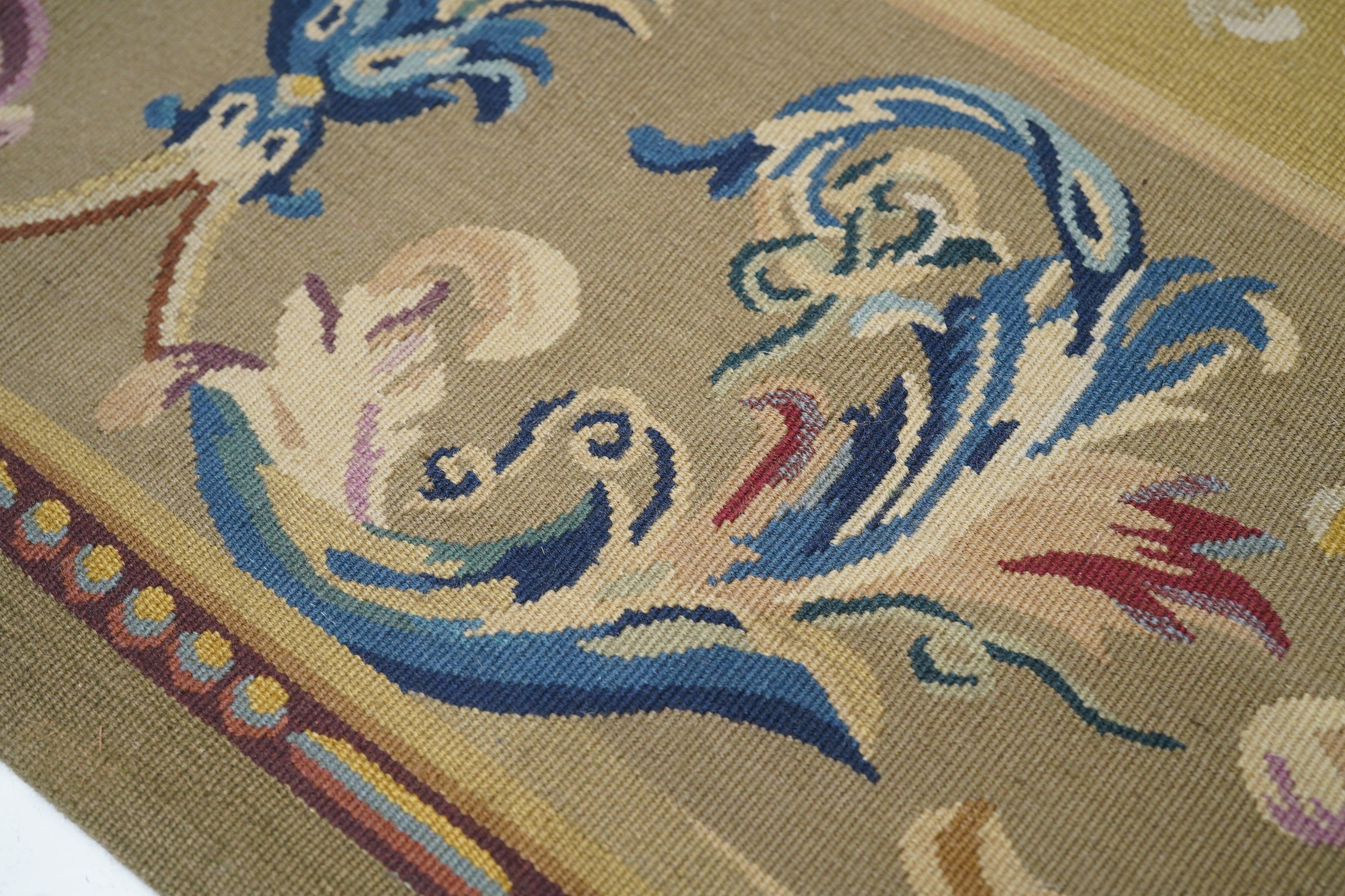 Wool Aubusson Rug 5'10'' x 9'0