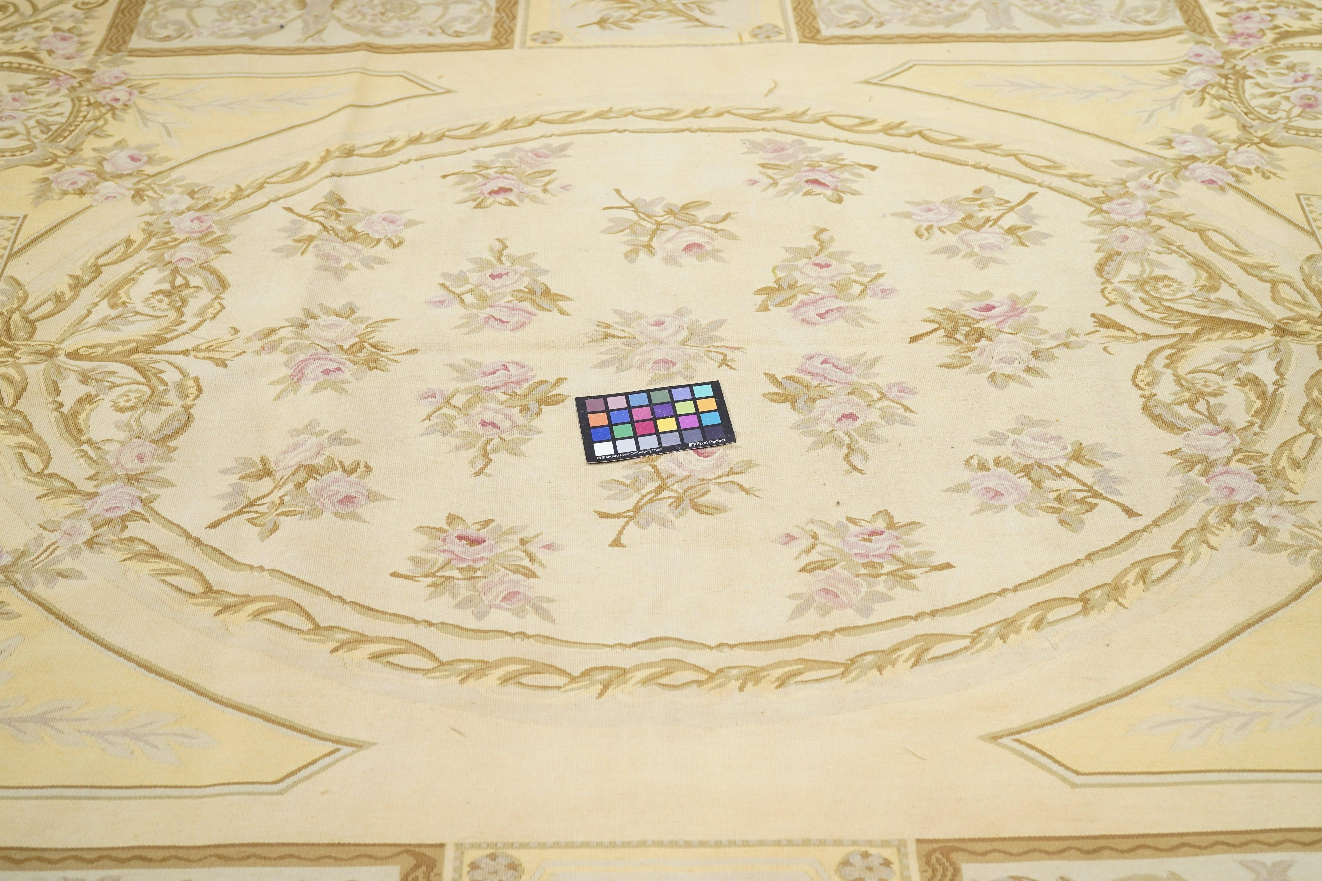 Wool Aubusson Rug 6' x 9' For Sale