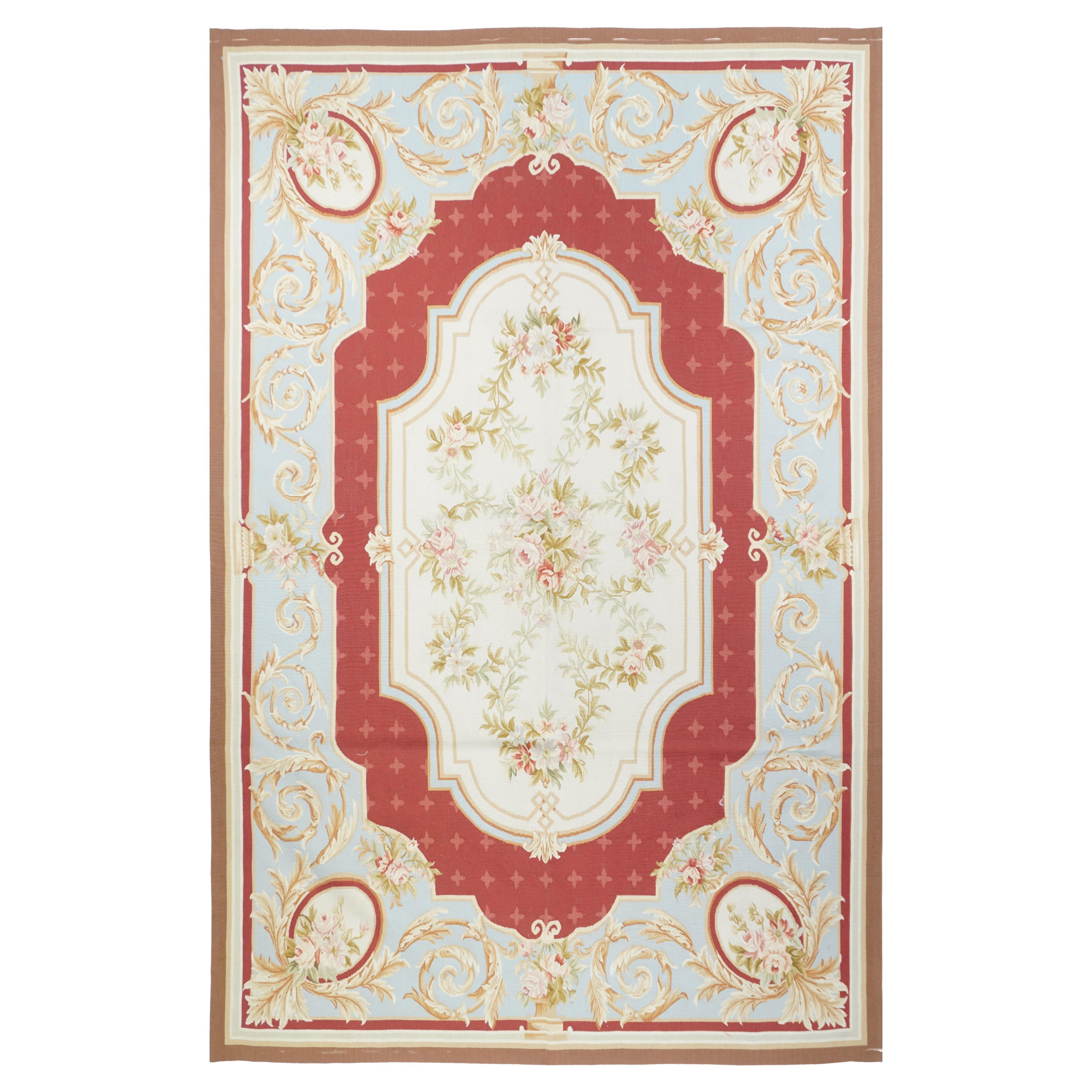 Aubusson Rug 6'0" x 9'0" For Sale