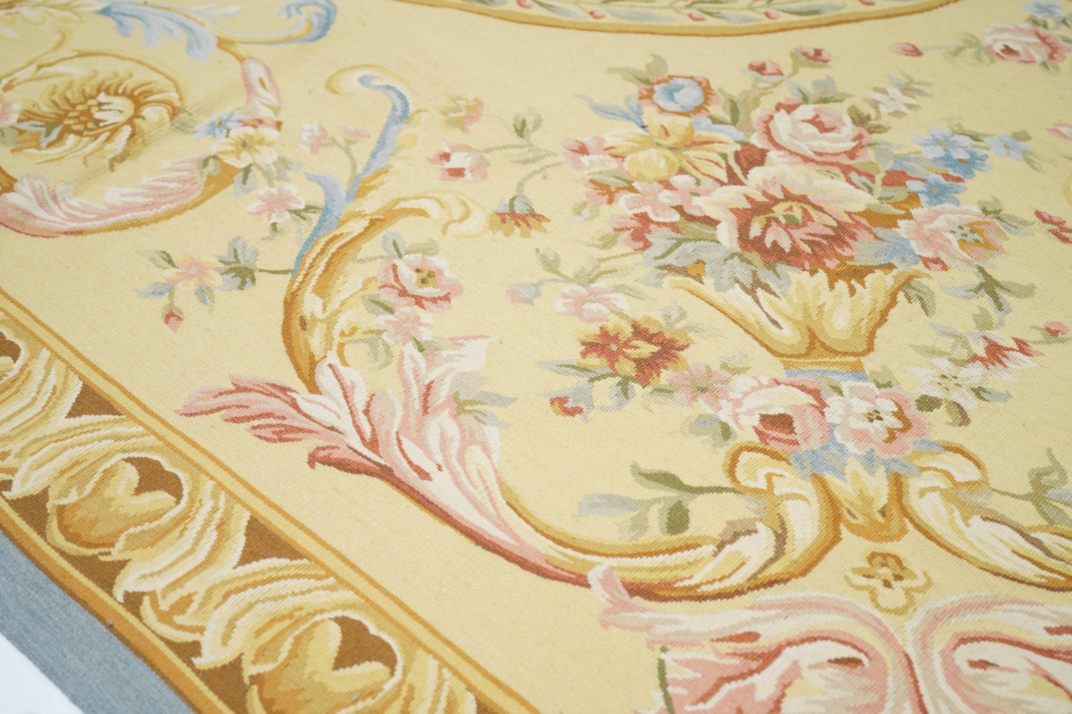 XXI secolo e contemporaneo Tappeto Aubusson 7'10'' x 10'0'' in vendita
