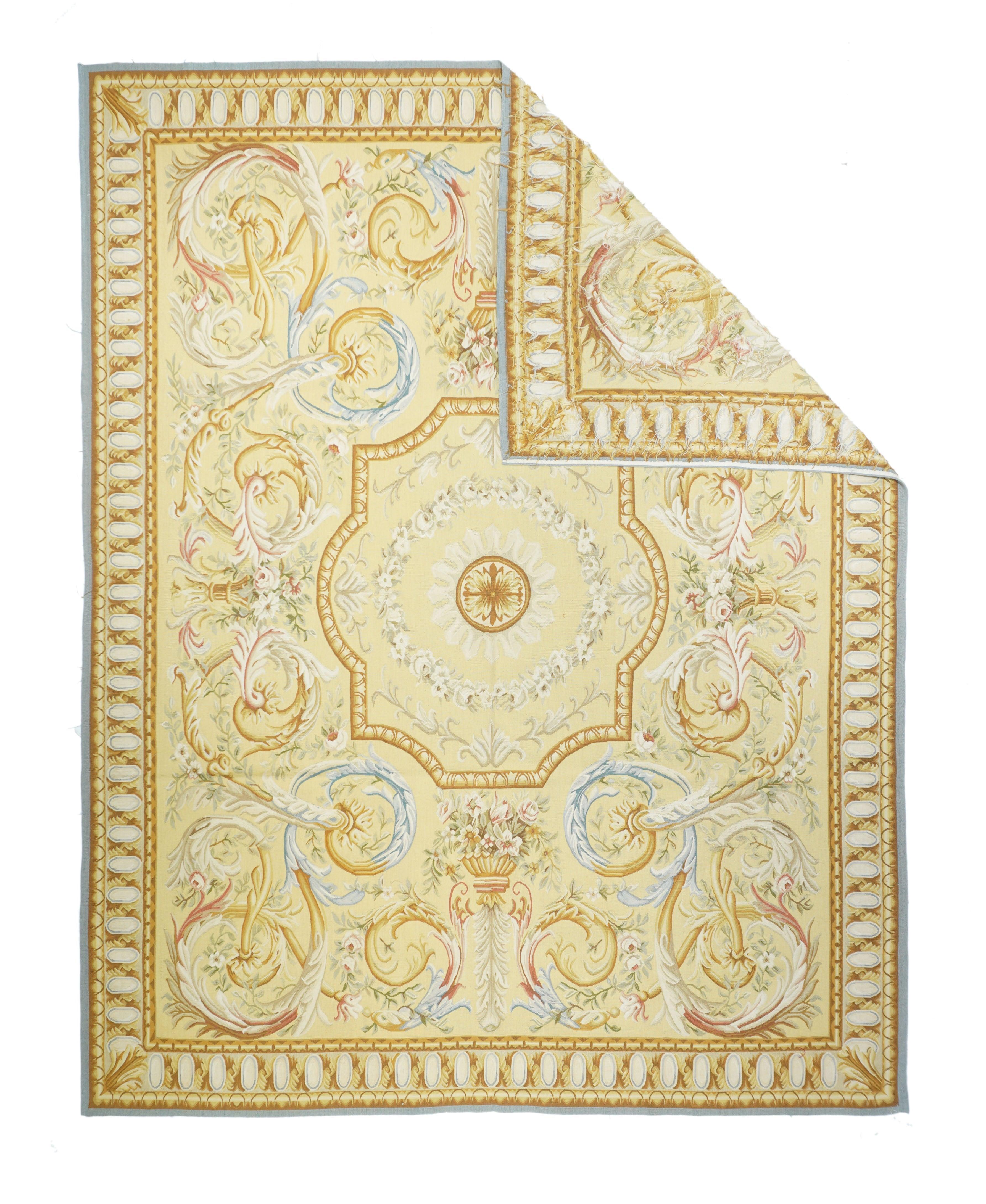 Aubusson Rug 7'10'' x 10'2''. 