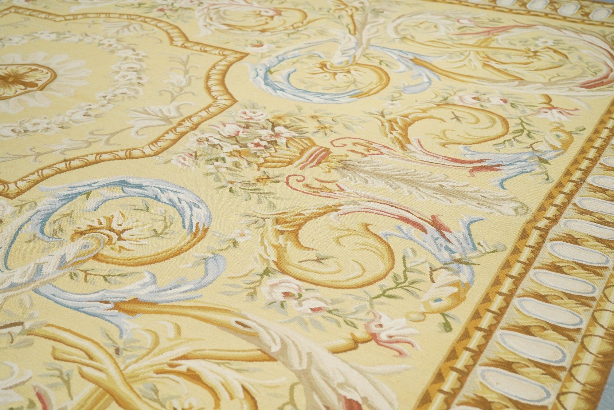 Contemporary Aubusson Rug 7'10'' x 10'2'' For Sale