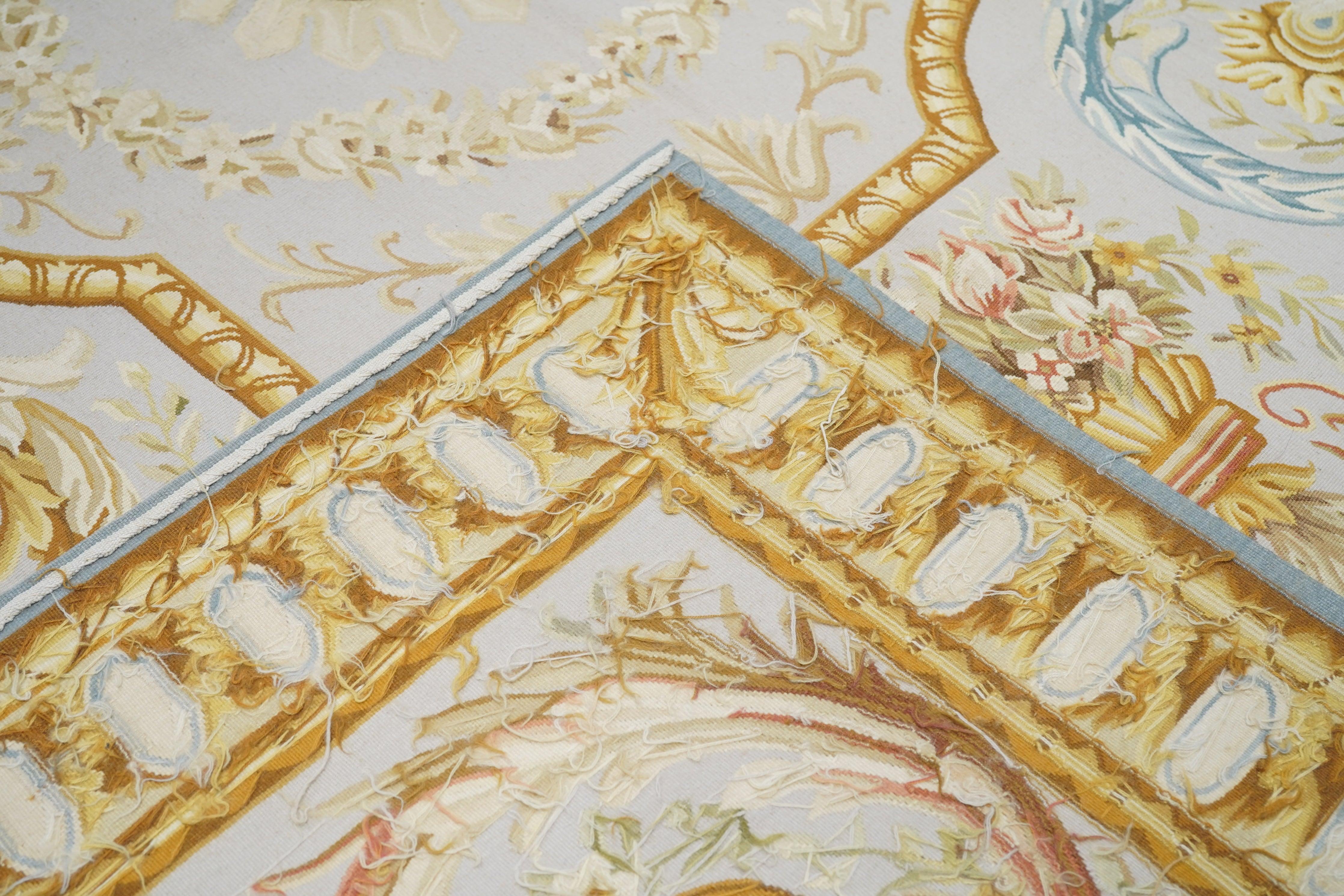 Aubusson Rug 7'10'' x 10'2'' For Sale 1