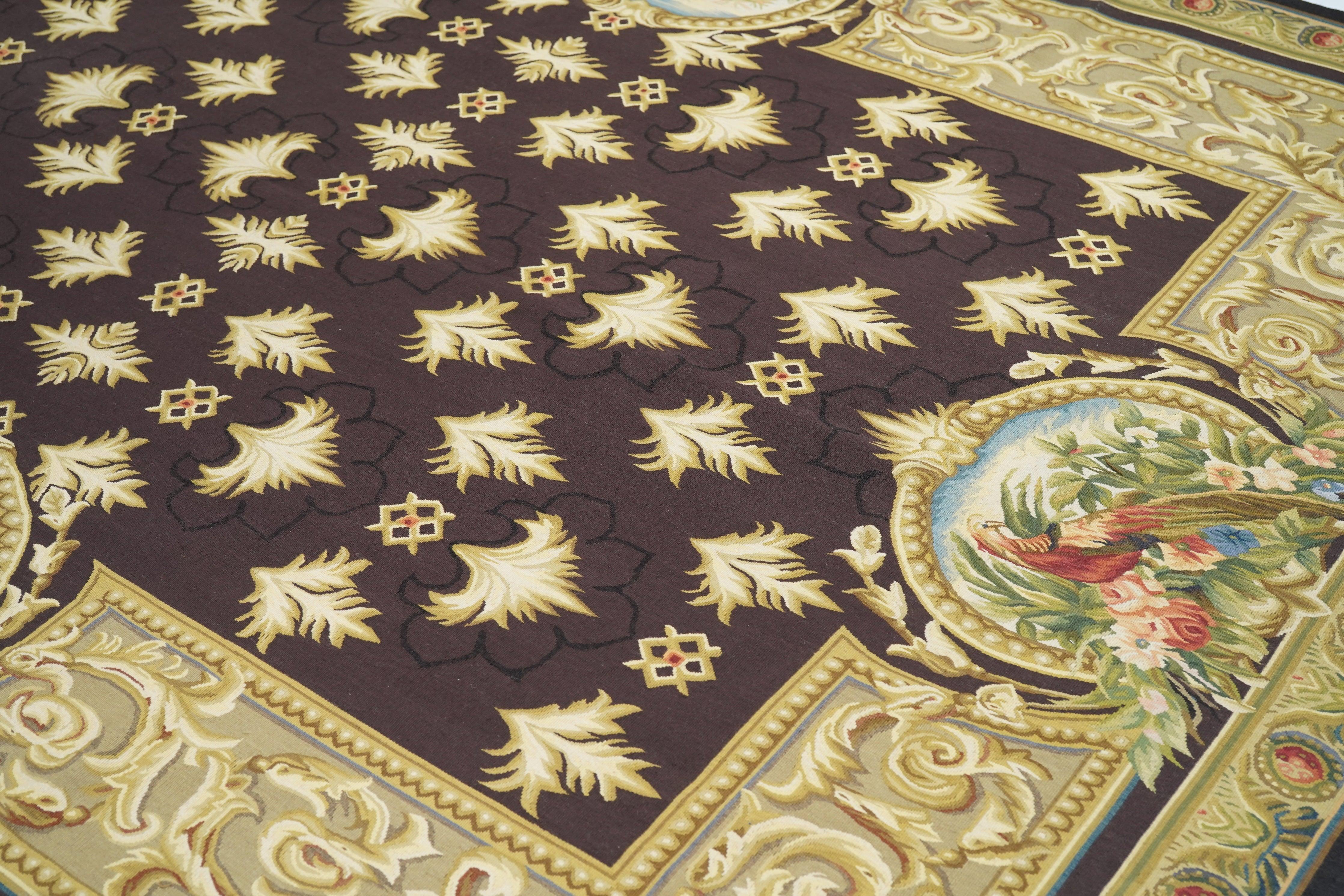 Aubusson Rug 7'11'' x 10'3'' In New Condition For Sale In New York, NY