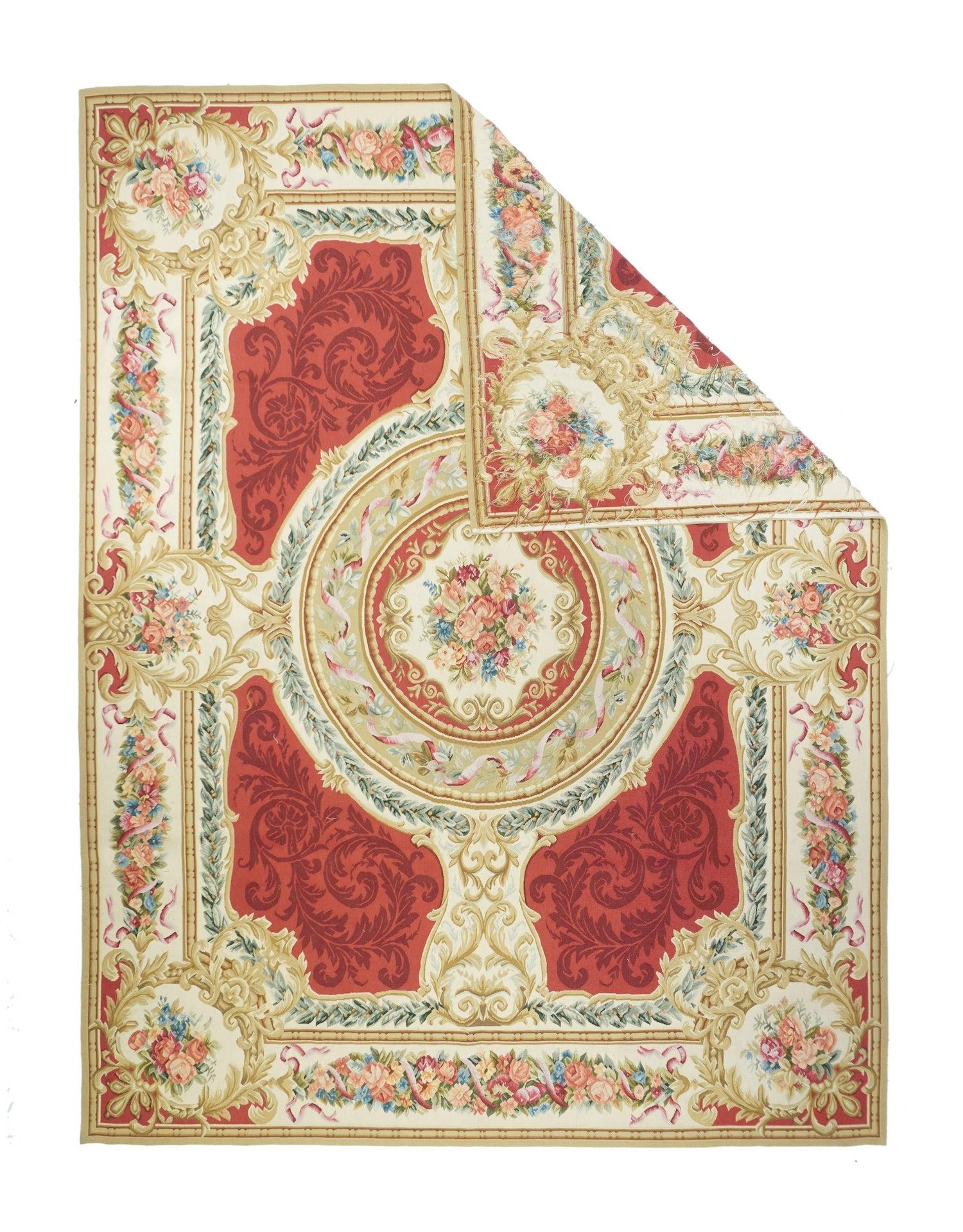 Aubusson Rug 7'5'' x 9'7''.