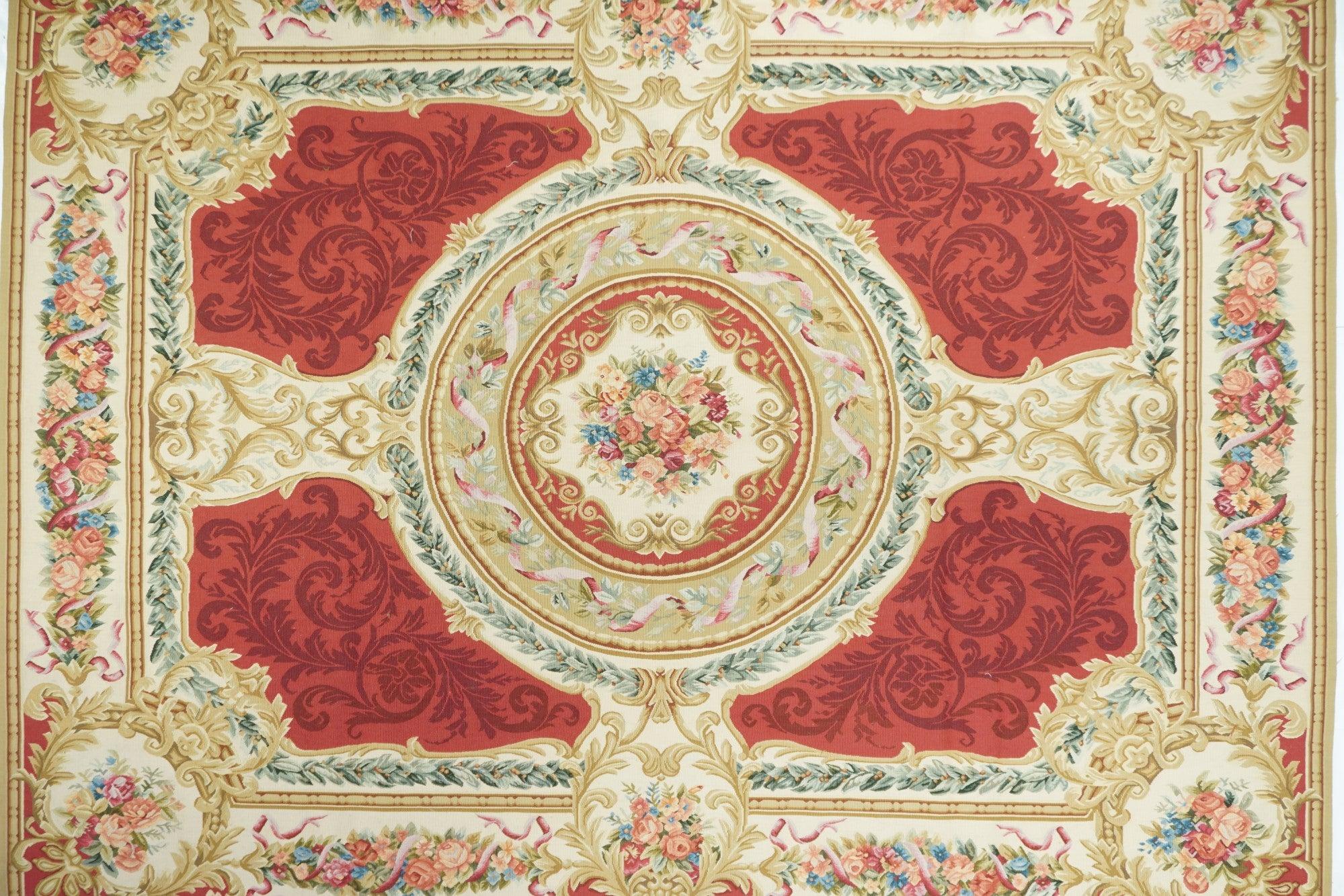 French Aubusson Rug 7'5'' x 9'7'' For Sale