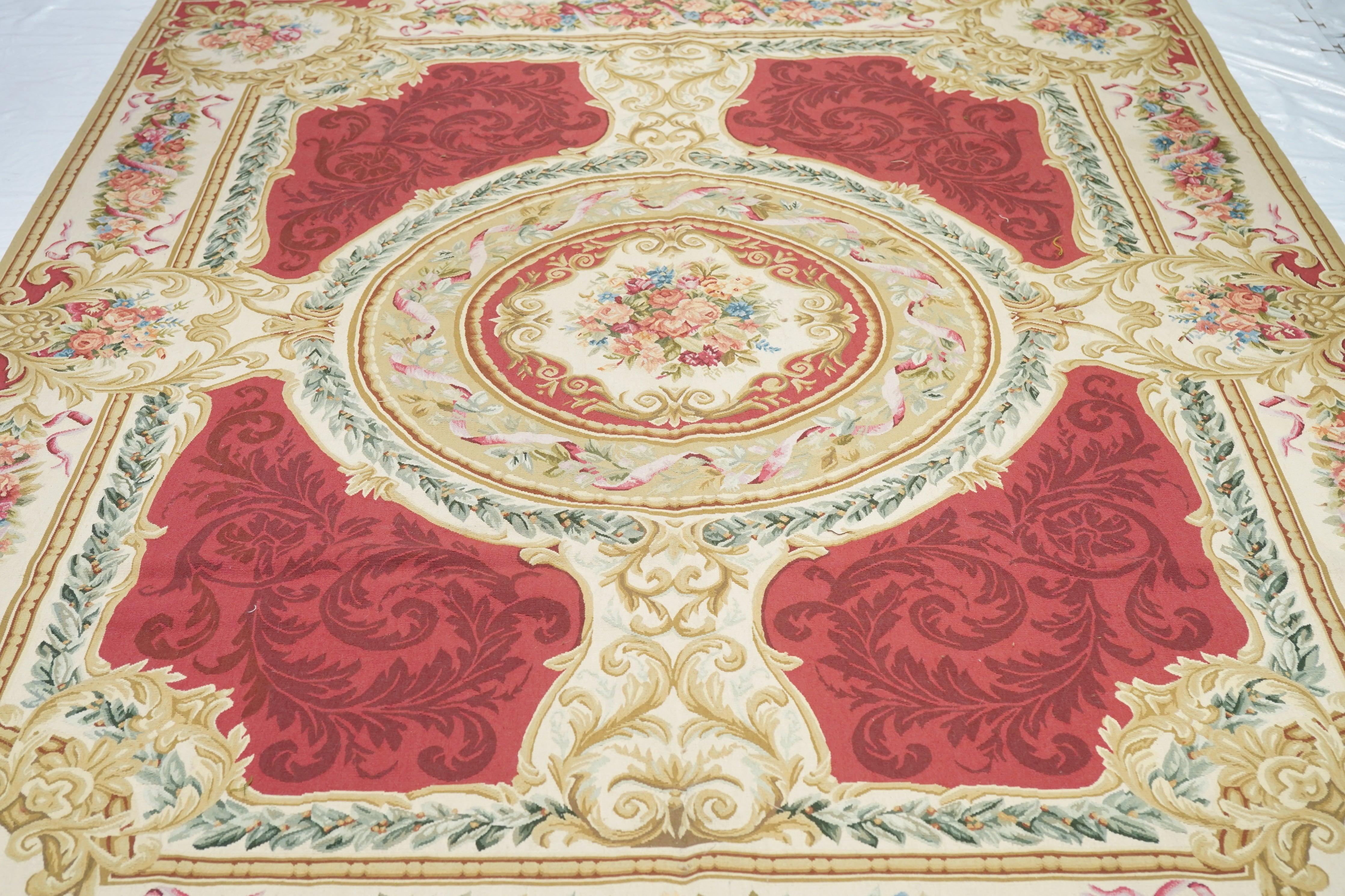 Aubusson Rug 7'5'' x 9'7'' For Sale 2