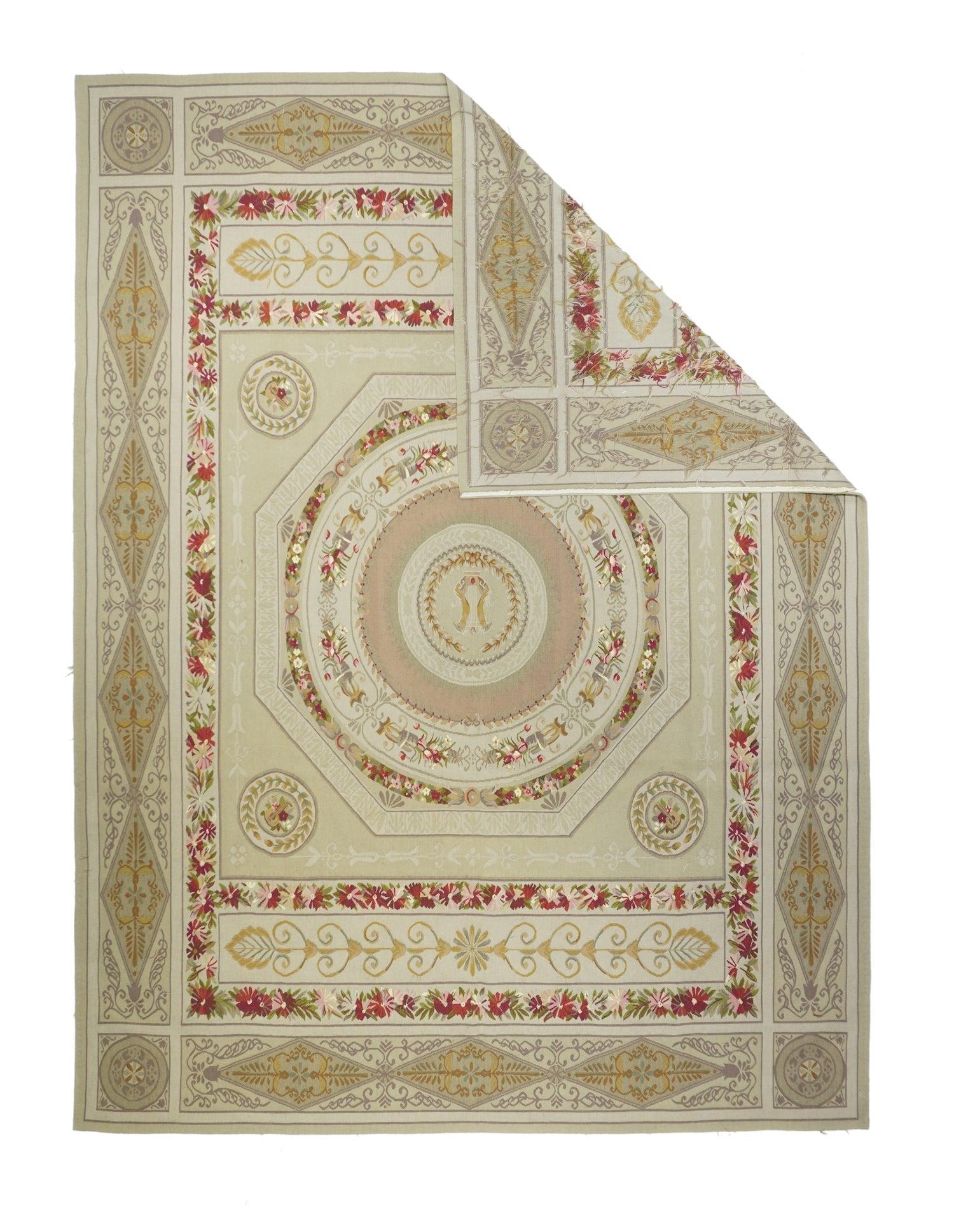 Aubusson Rug 7'8'' x 10'2''. 
