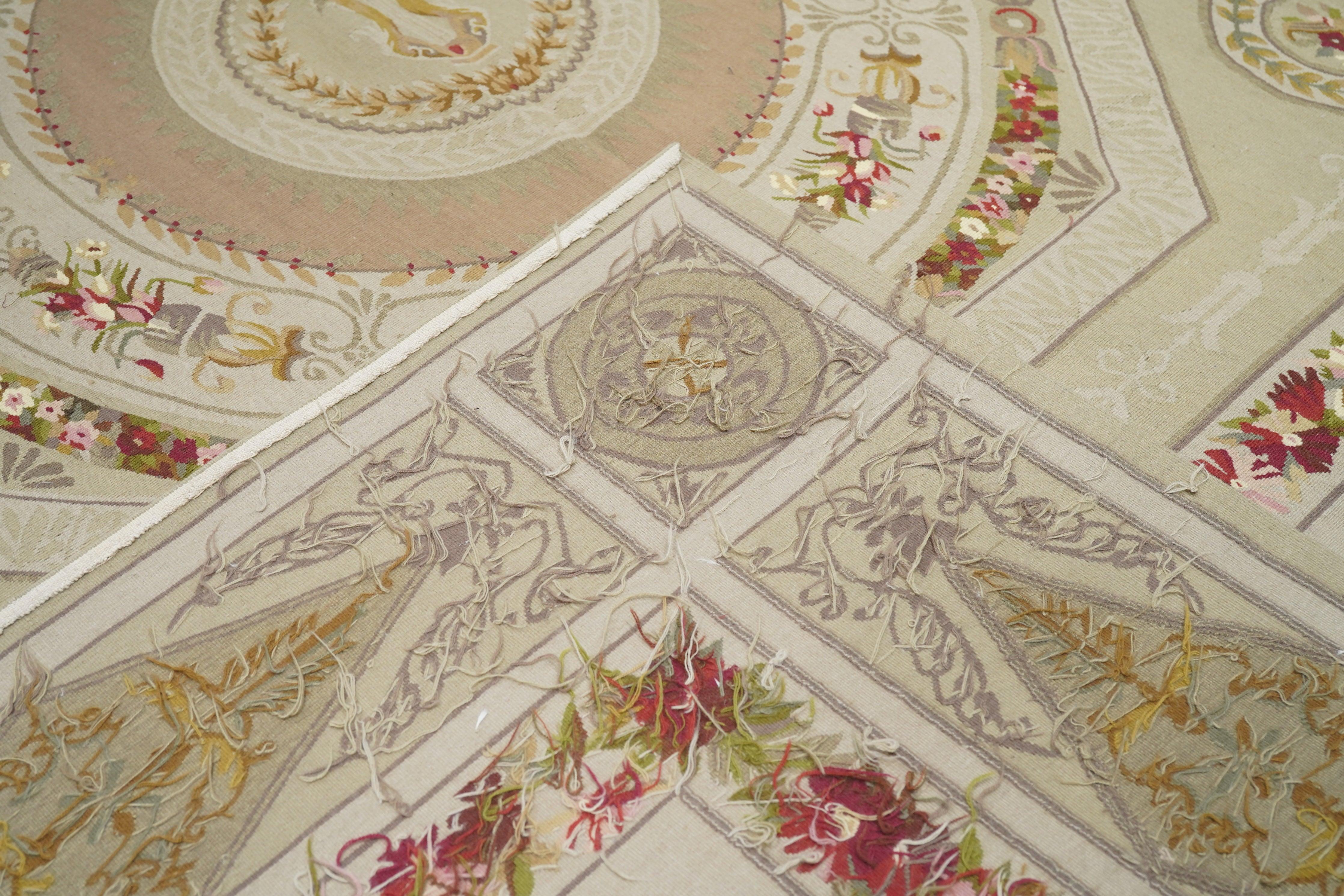 Aubusson Rug 7'8'' x 10'2'' For Sale 2