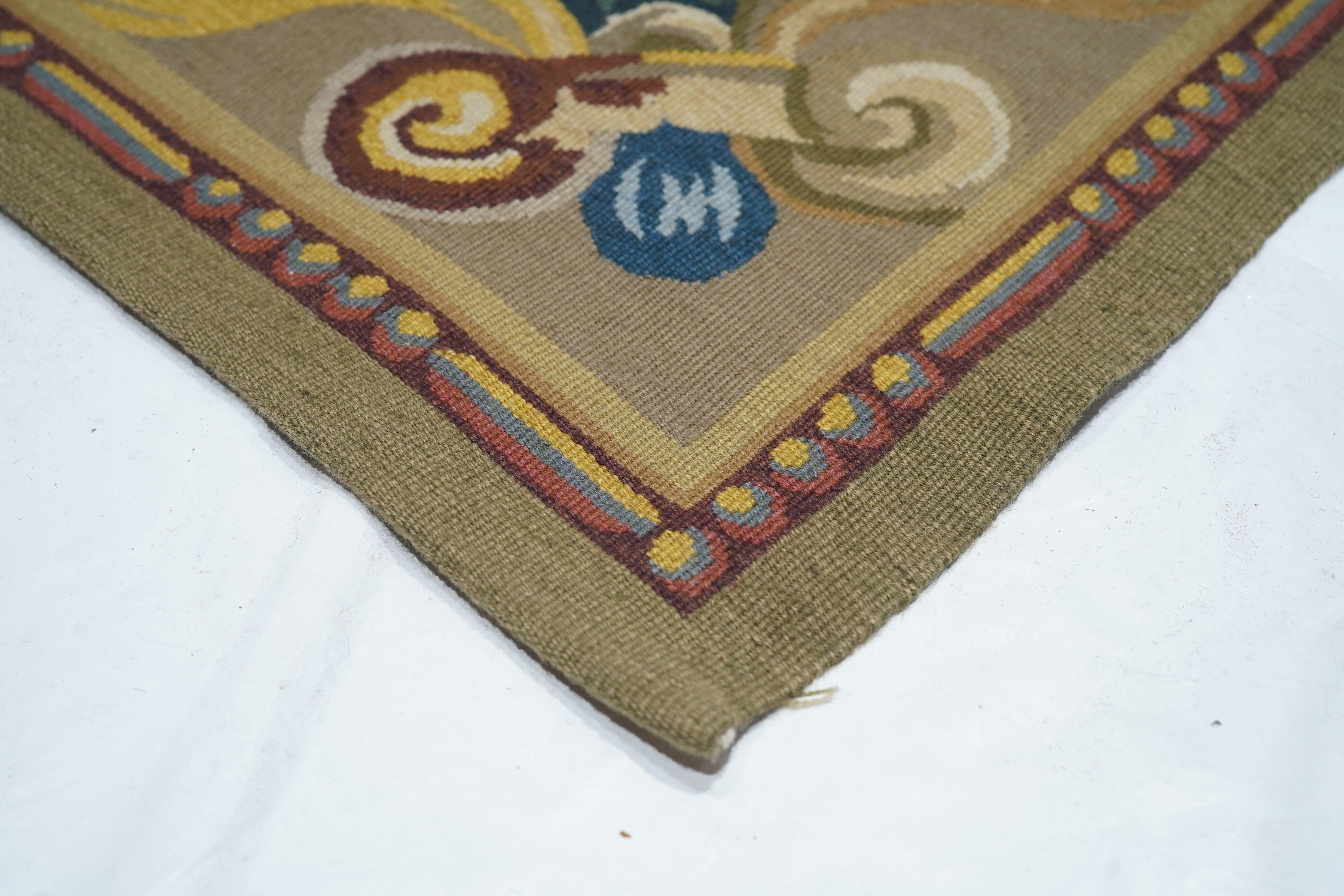 French Aubusson Rug 7'8'' x 9'10'' For Sale