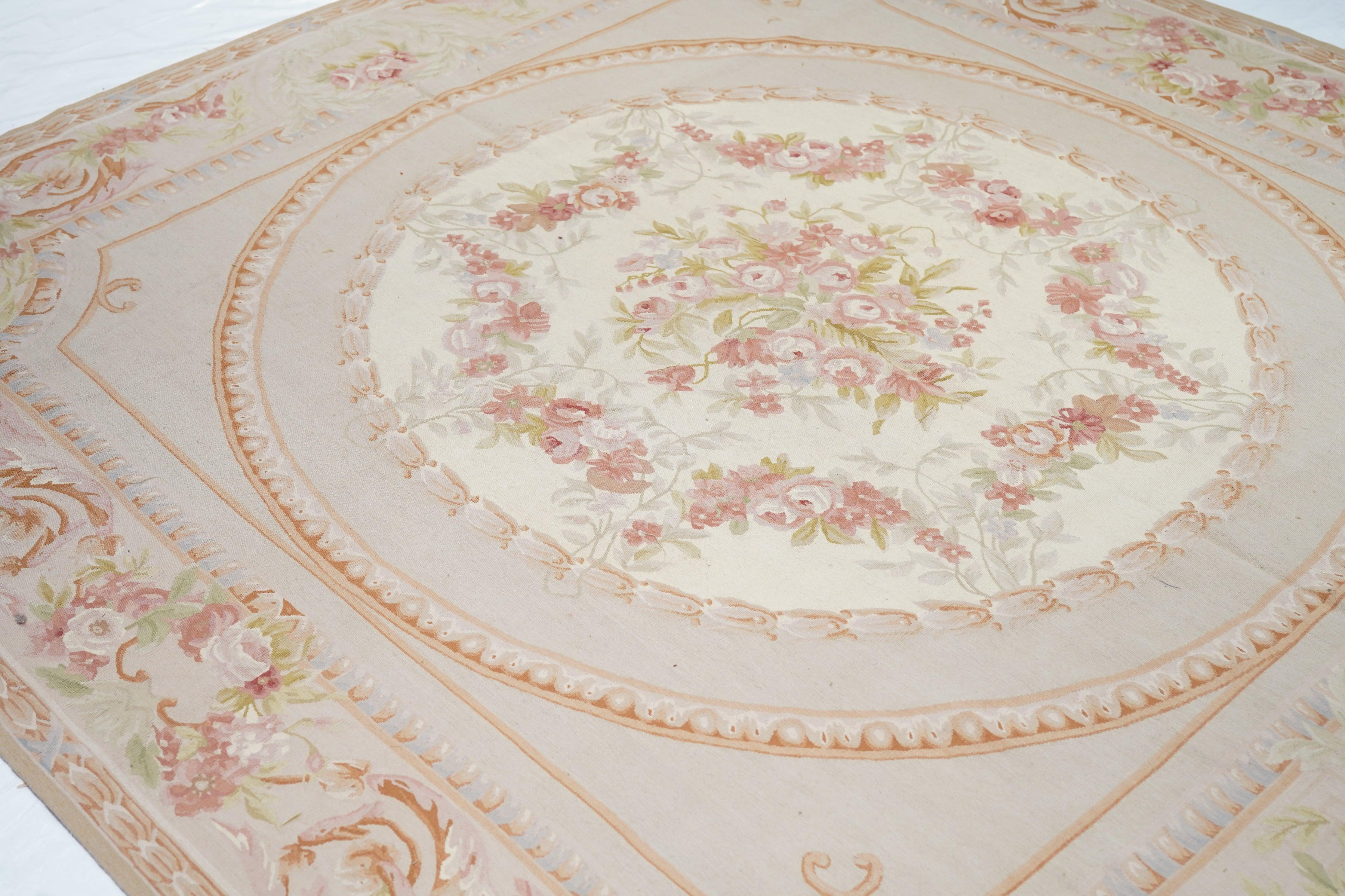 Contemporary Aubusson Rug 7'9'' x 8'0
