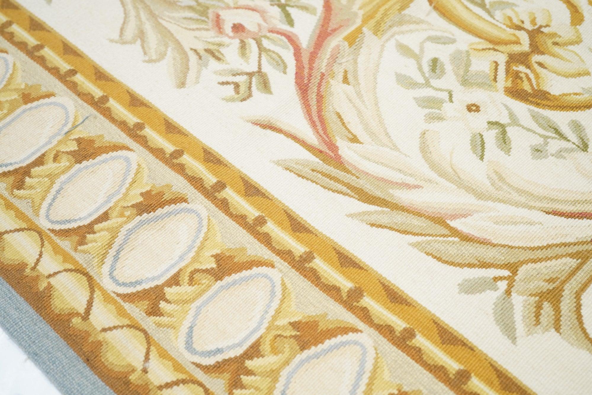 French Aubusson Rug 7'9'' x 10'1'' For Sale