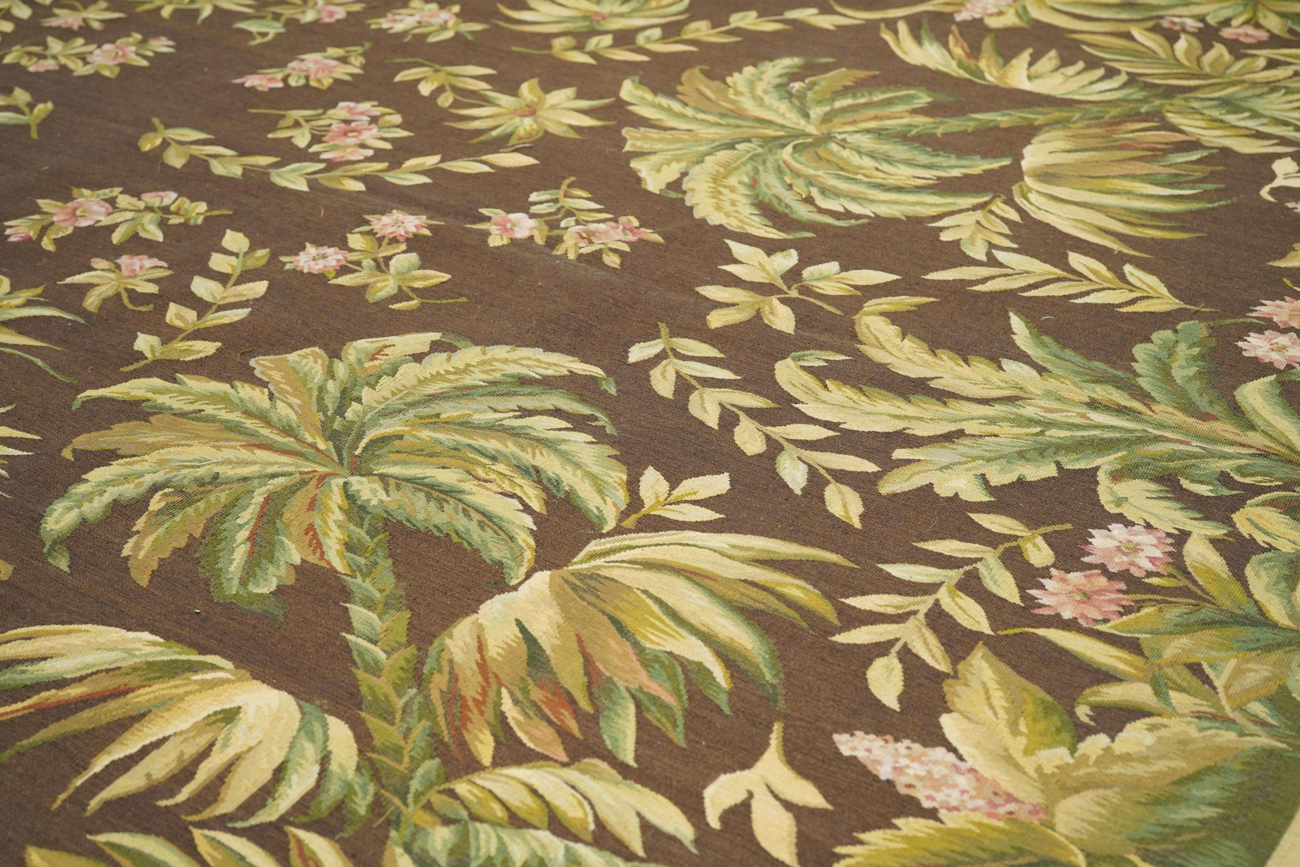 Contemporary Aubusson Rug 7'9'' x 10'3'' For Sale