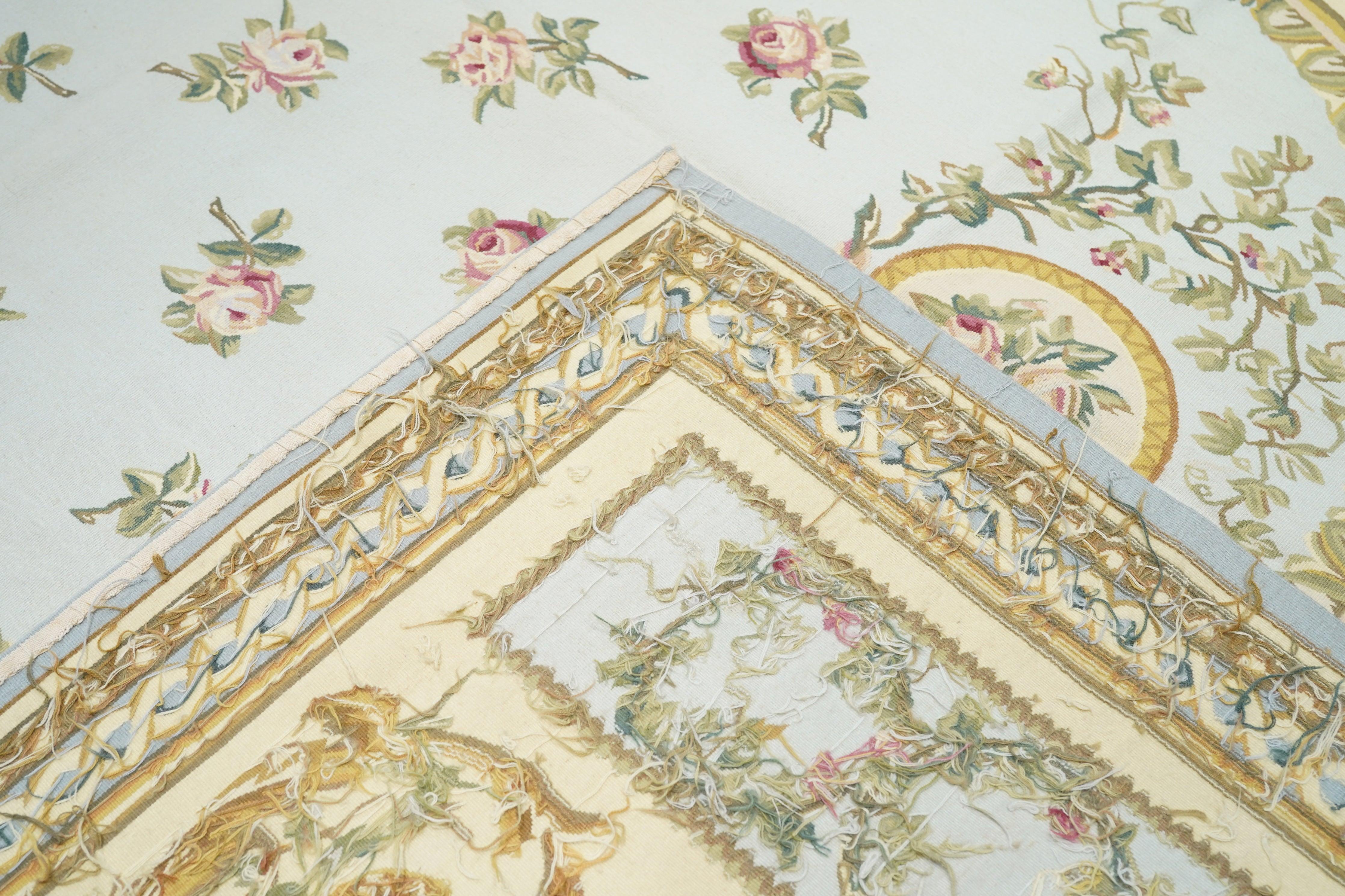 Aubusson Rug 7'9'' x 9'11'' For Sale 1