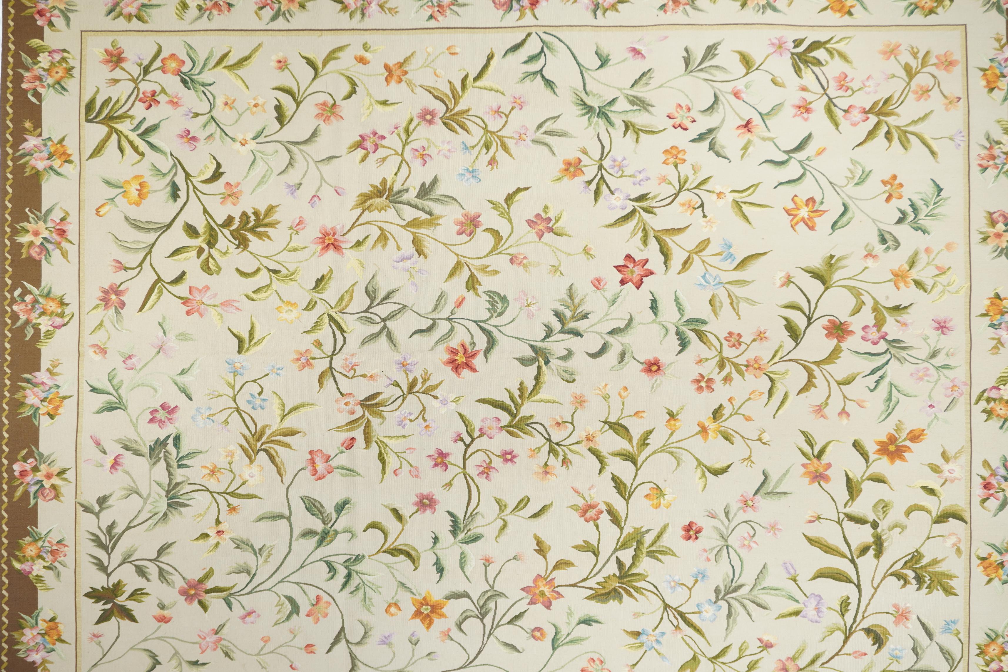 French Aubusson Rug 8' x 10' For Sale